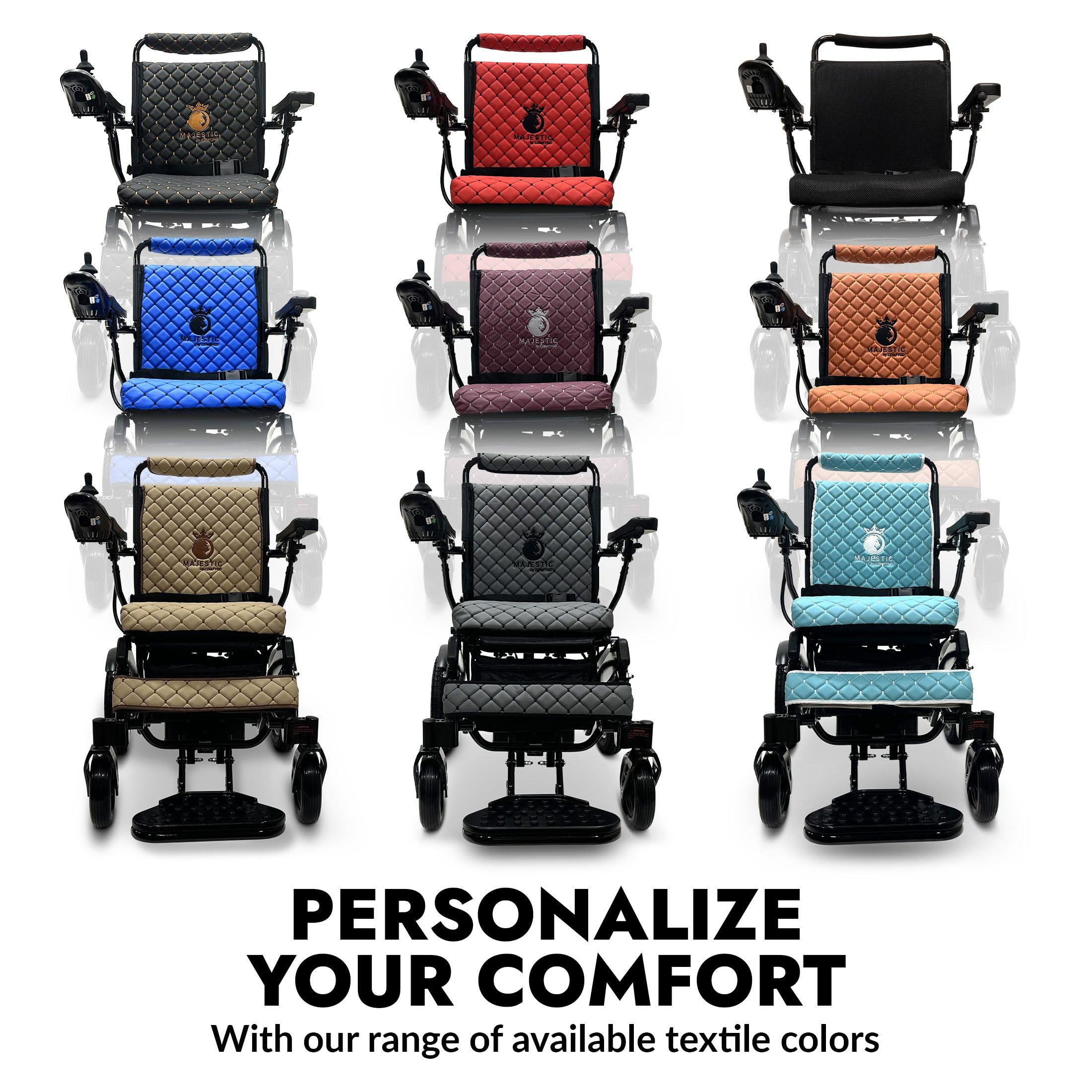 Foldable Lightweight Electric Wheelchair for Adults & Seniors - Portable Motorized Power Chair with Durable Ultra-Light Frame | Indoor & Outdoor Mobility, Travel, Shopping, Home Use