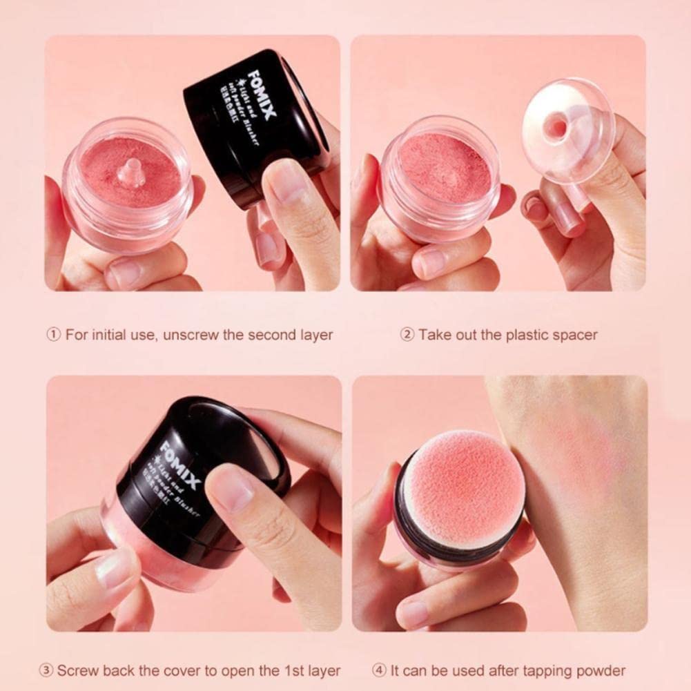 Mushroom Head Air Cushion Blush - Soft Powder Blusher for Cheeks & Contouring - Makeup Mist for Natural Glow