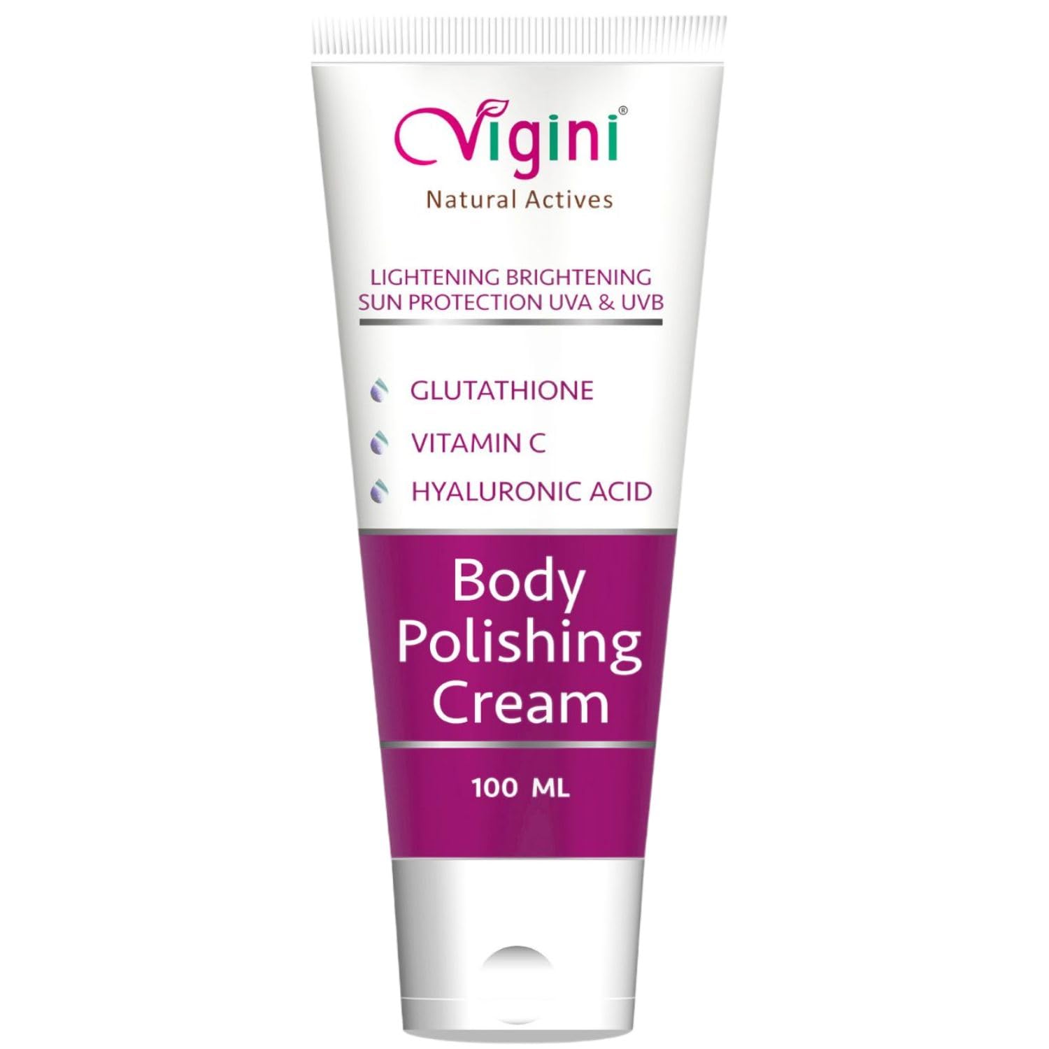 Vigini Brightening & Glowing Body Cream with Kojic Acid & Vitamin C - Dark Spot Corrector for Pigmentation, Uneven Skin Tone & Underarm Brightening - Tan Removal Moisturizer for Men & Women (100ml) - Perfect for Daily Skincare Routine & Post-Sun Care