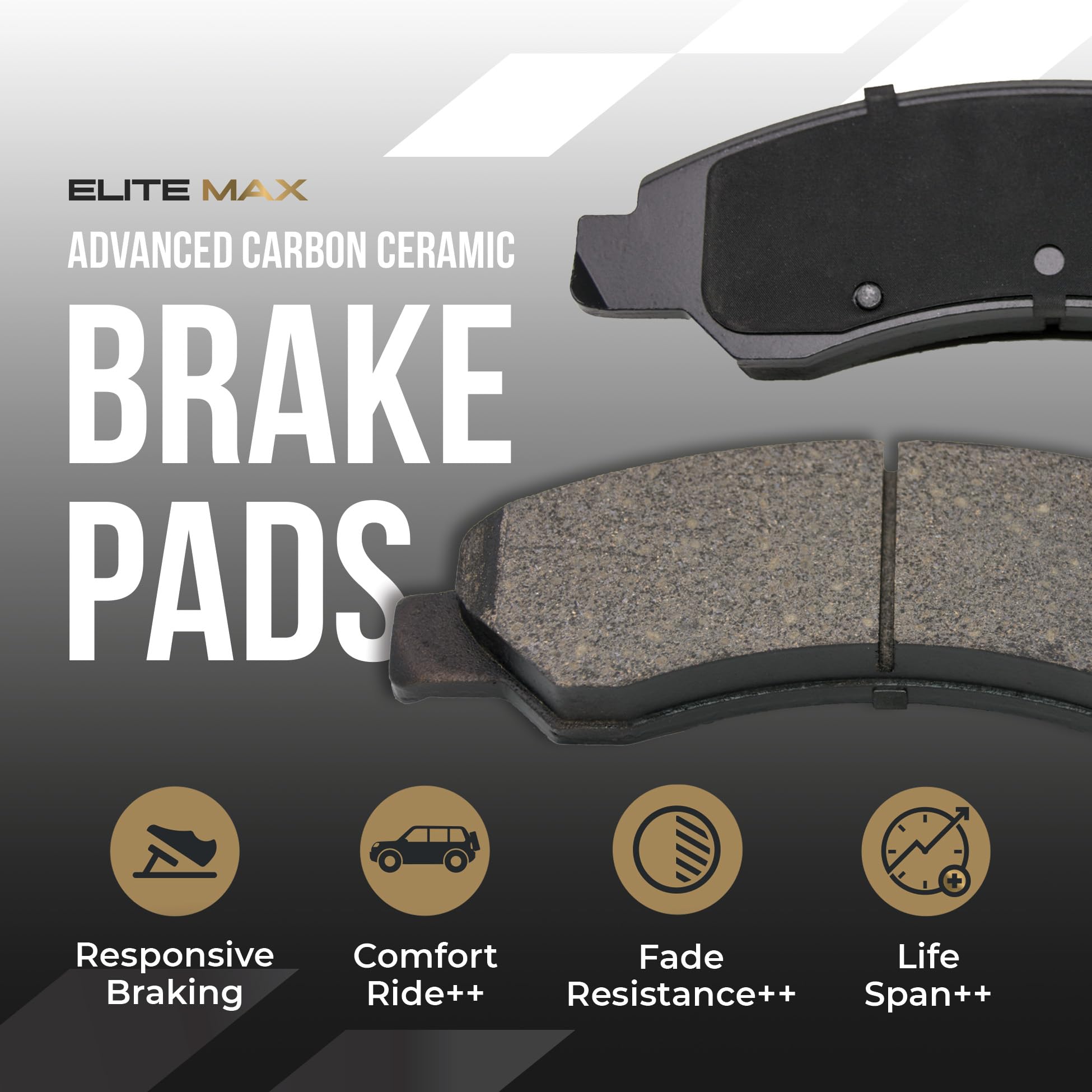 Max Advanced Rear Brake Kit for 2000-2001 Toyota Camry & Solara - Drilled & Slotted Black Coated Rotors with Ceramic Pads | High-Performance Braking for Daily Commutes & Highway Driving