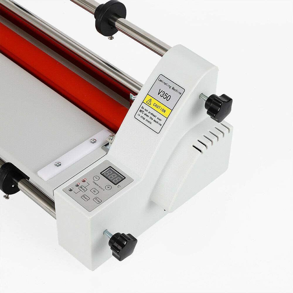 V350 13-Inch Hot & Cold Roll Laminator Machine with Digital Temperature Control - 4 Rollers Thermal Laminating for Home, Office & School - Perfect for Documents, Photos, ID Cards & Craft Projects