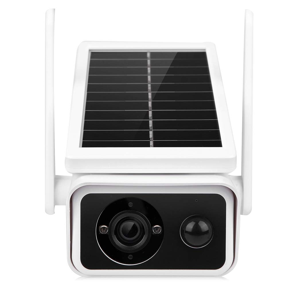FOLOSAFENAR 1080P HD Solar Security Camera Outdoor - IP66 Waterproof WiFi Camera with Night Vision & Two-Way Audio for Home Security - Ideal for Front Door, Backyard, Garage Monitoring