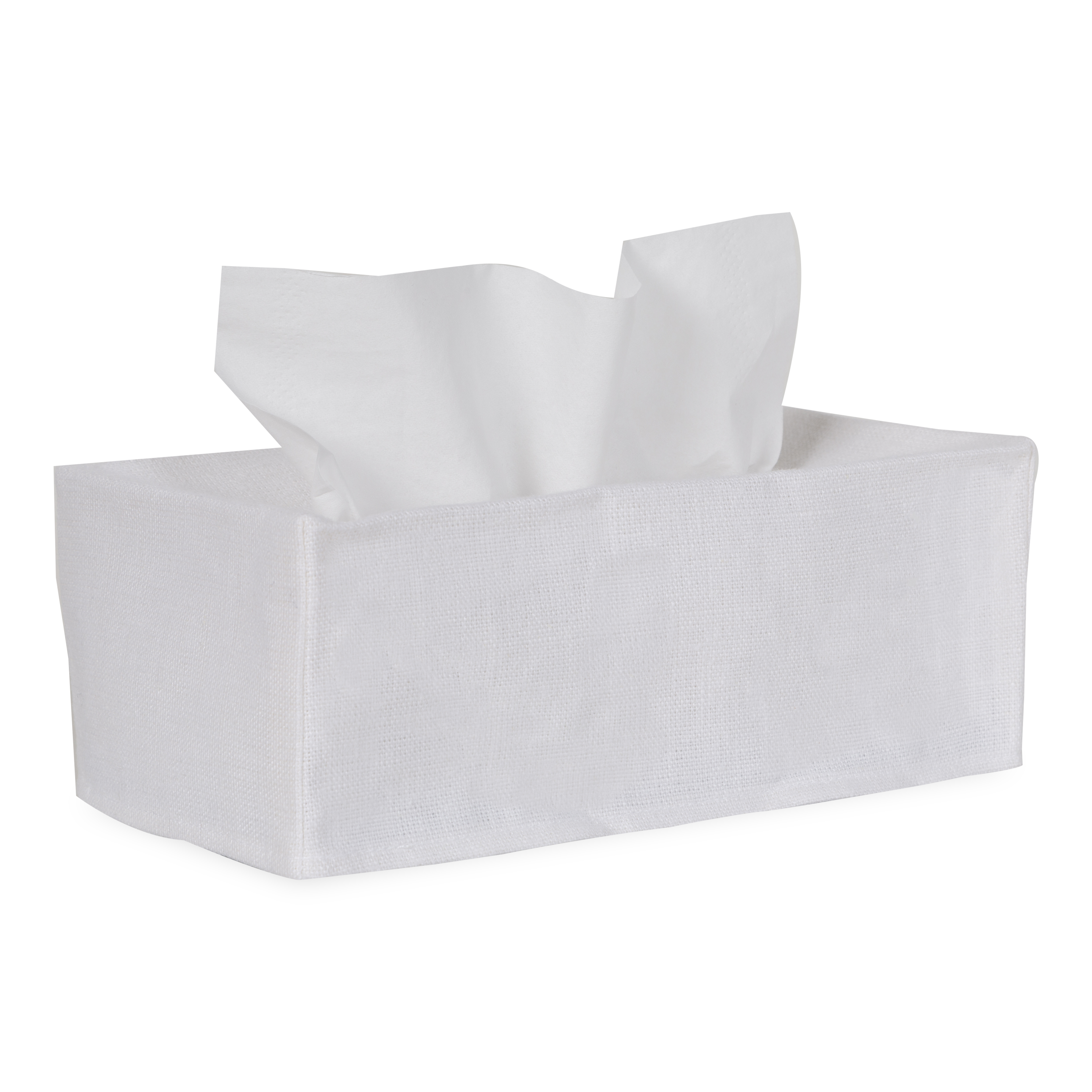Linen Tissue Box Cover - Elegant & Stylish Home Decor for Living Room, Bedroom, or Bathroom | Soft Fabric Tissue Holder with Floral Design