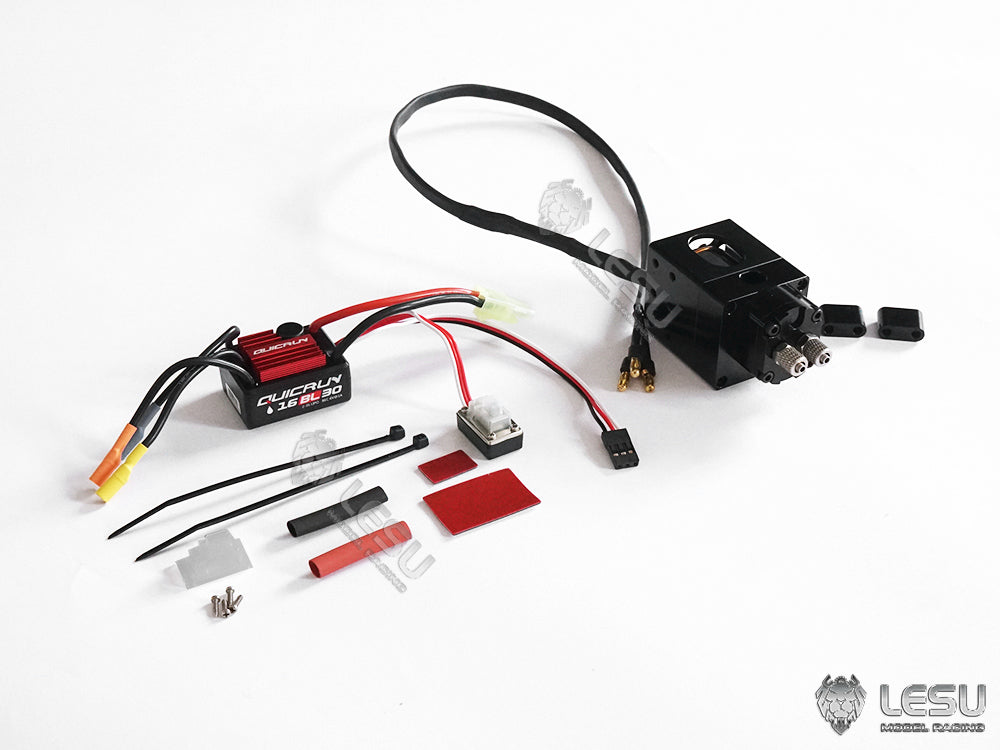 155MM/215MM LESU Brass Hydraulic Lift Cylinders with Brushless ESC Hydraulic Pump Motor Set - Compatible with 1/14 Scale RC TAMIYA Dump Truck Models | Heavy Duty Construction Vehicle Simulation & DIY RC Car Upgrades