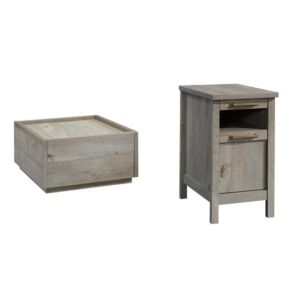 Sauder Manhattan Gate Coffee Table & Cannery Bridge Side Table Set - Mystic Oak Finish for Living Room, Lounge & Home Decor