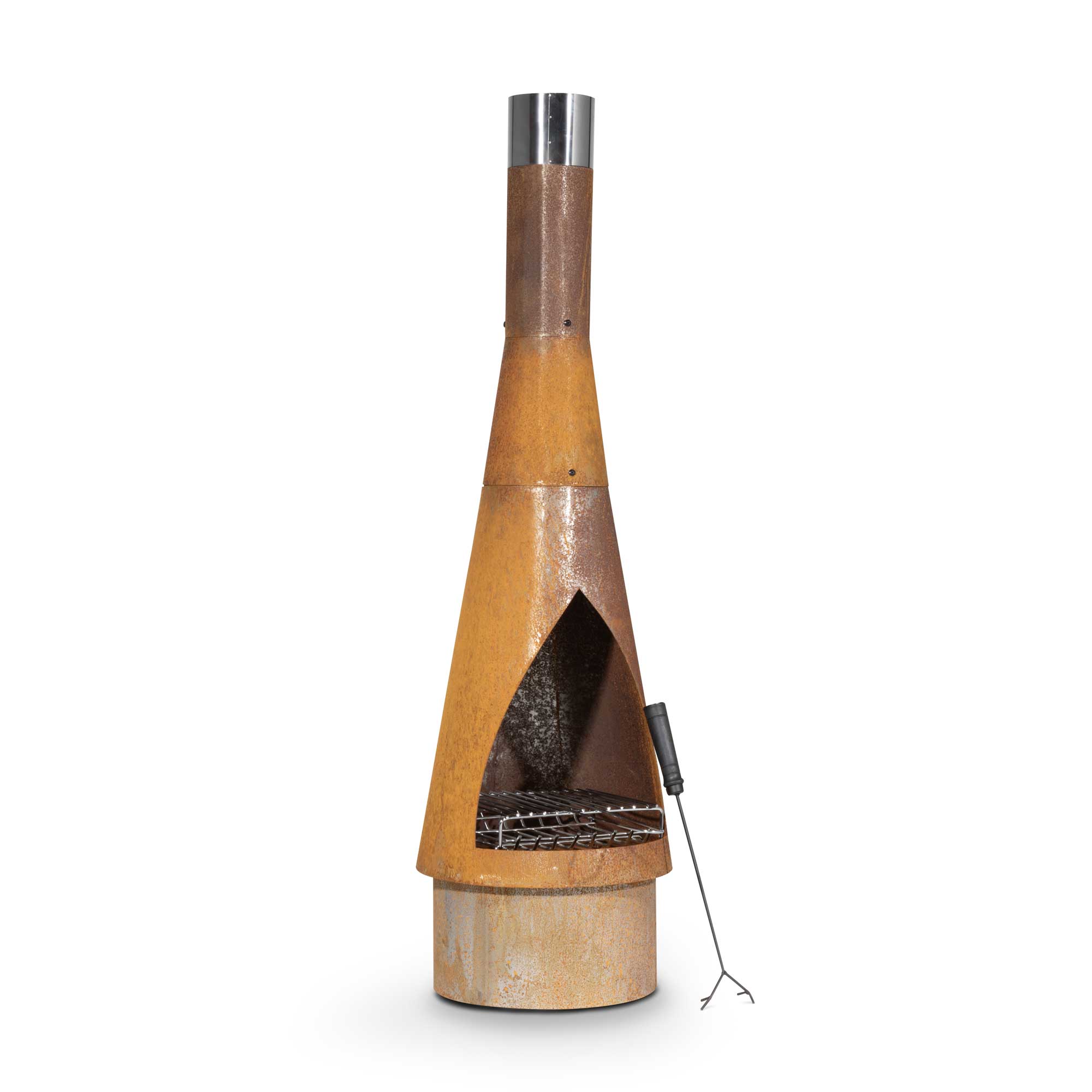 Outdoor Conical Chiminea Fire Pit - 50