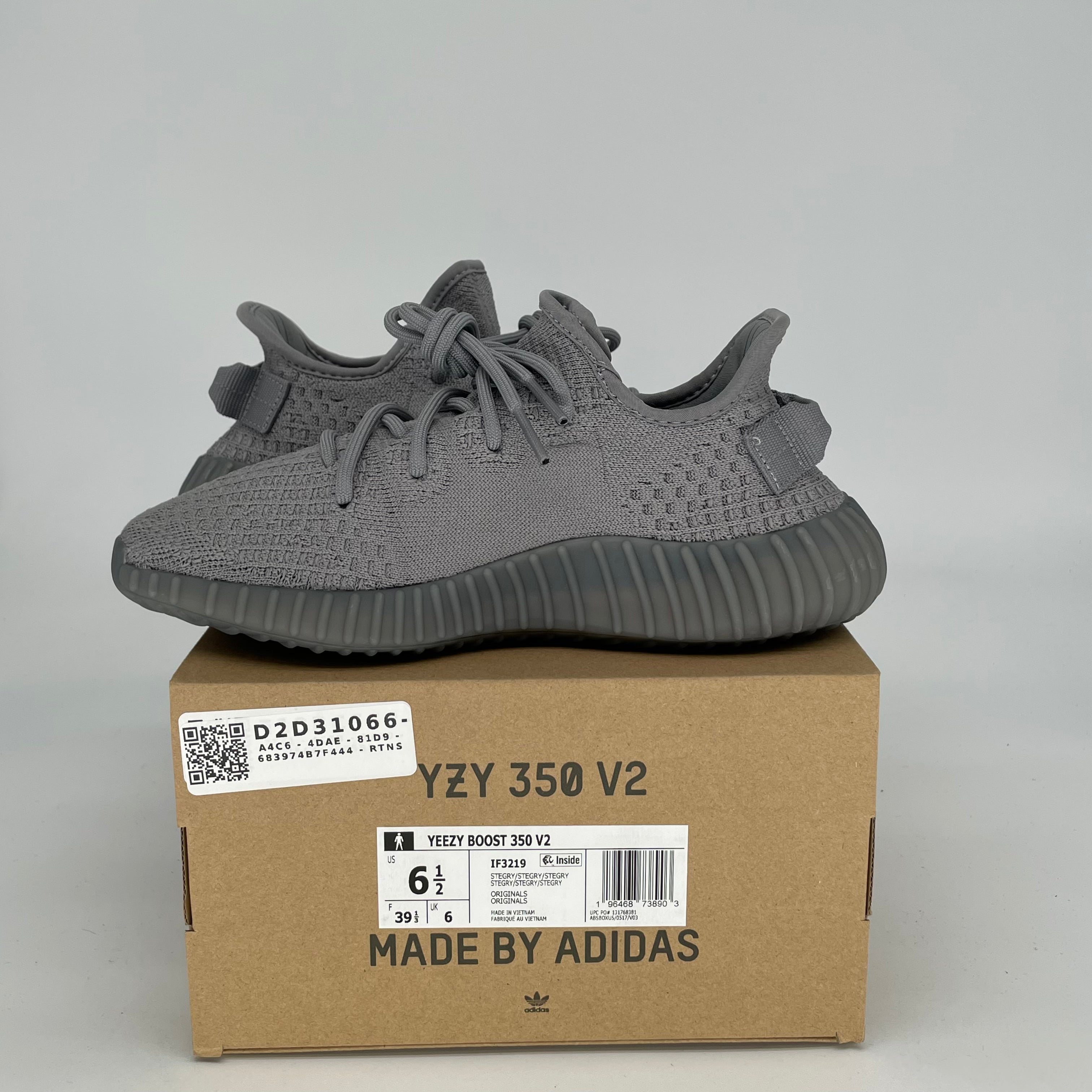 Adidas Yeezy Boost 350 V2 Steel Grey Sneakers - Women's Size 6.5/8W (Style IF3219) | Comfortable Running Shoes for Gym, Jogging & Casual Wear