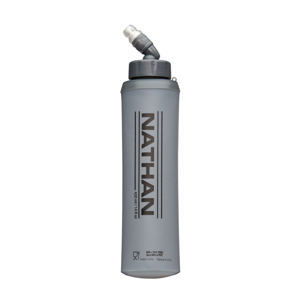 Nathan Quick Start 14oz Soft Flask - Lightweight Hydration for Running, Hiking & Outdoor Activities - BPA Free Collapsible Water Bottle for Athletes & Fitness Enthusiasts
