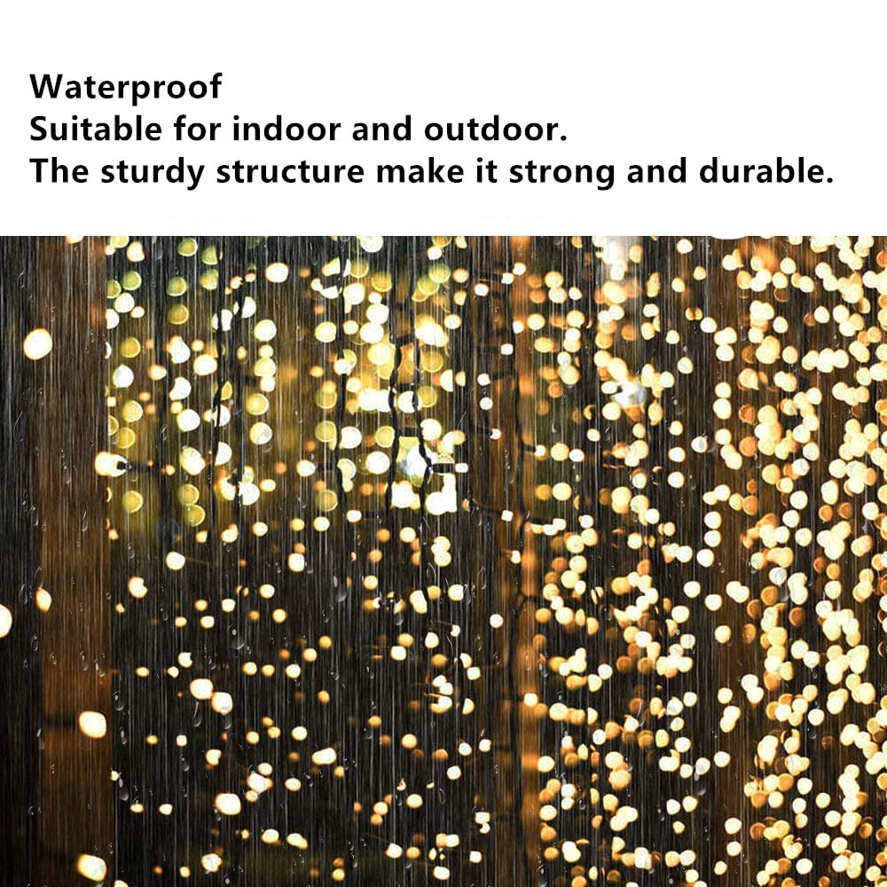 600 LED Connectable String Lights - 210 ft with 8 Lighting Modes | Warm White Mini Fairy Lights for Indoor & Outdoor Use | Perfect for Christmas Tree, Garden, Wedding, Party & Home Decoration