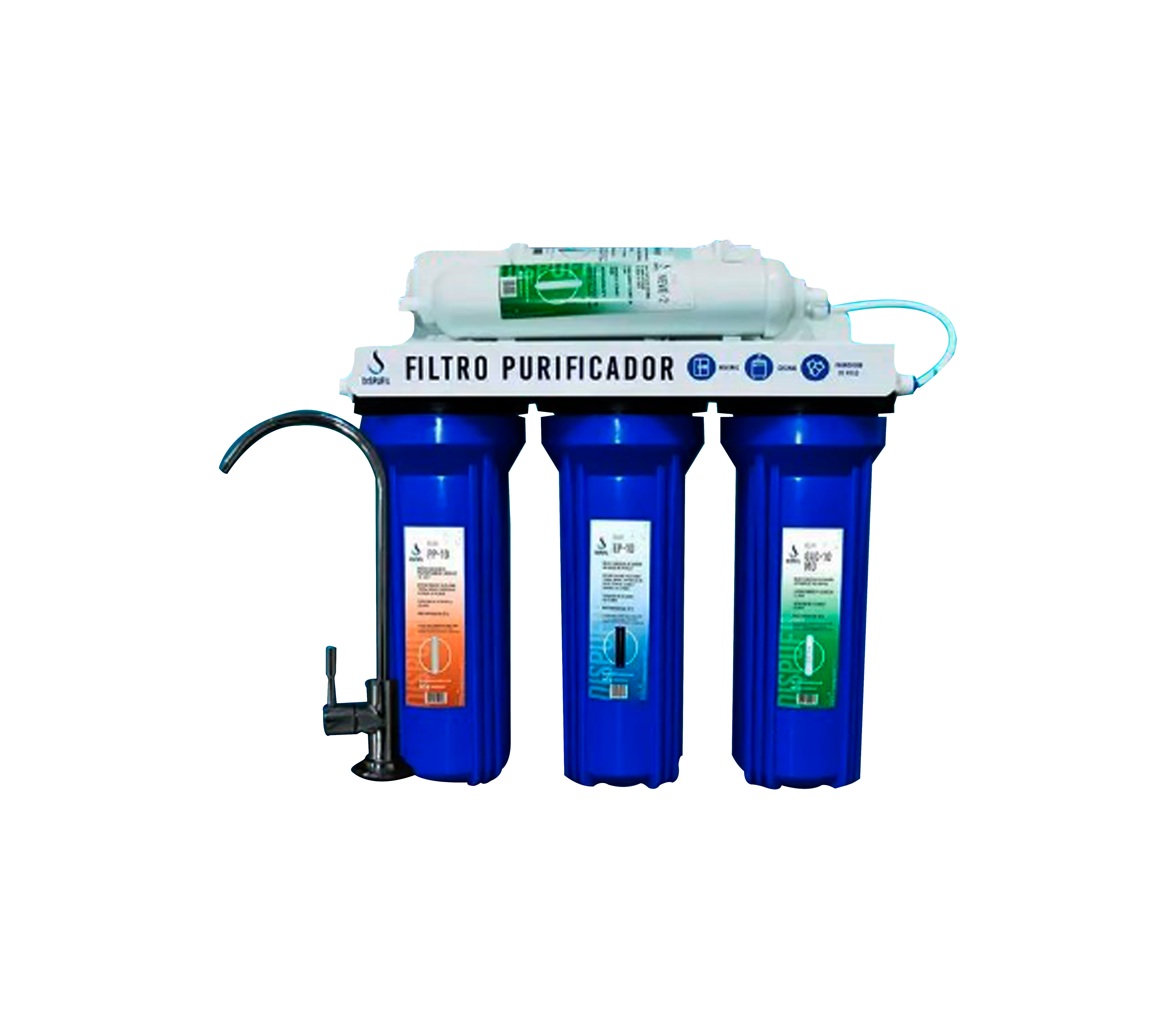 5-Stage Water Filtration & Purification System - Dispufil Reverse Osmosis Filter for Clean Drinking Water at Home, Office & RV