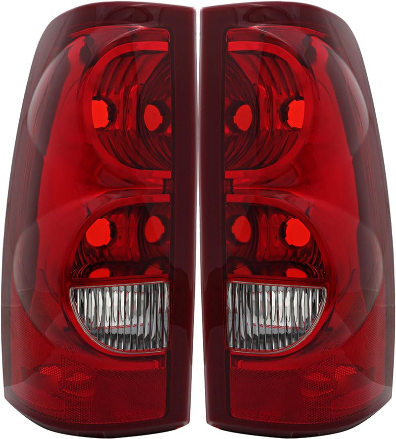 Chevrolet Silverado 1500 2500 Tail Lights Replacement Set - Compatible with 2003 Models (Driver & Passenger Side) | Durable LED Brake Lights for Improved Night Visibility & Safety