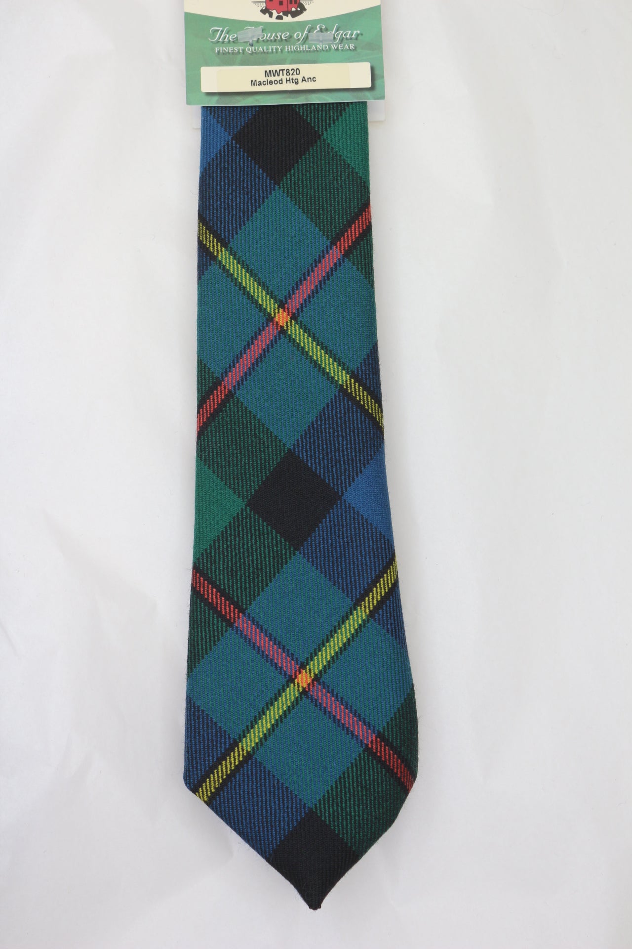 MacLeod Ancient Hunting Tartan Tie - Premium Scottish Wool Necktie for Men | Perfect for Weddings, Business & Formal Occasions