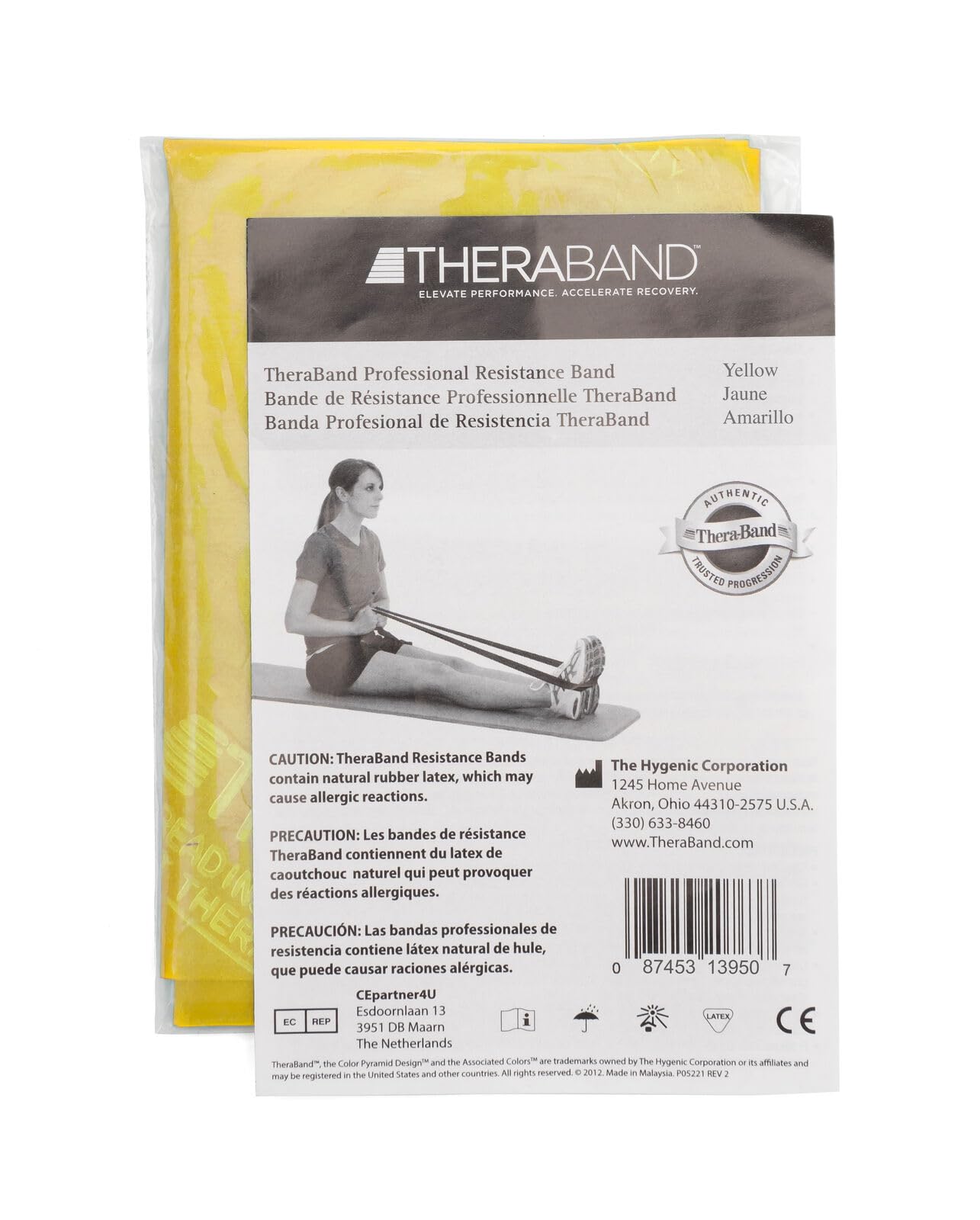THERABAND Professional Latex Resistance Bands - 6 Ft Exercise Bands for Strength Training, Physical Therapy, Pilates & Home Workouts - Yellow Thin Level 2 Resistance Band - Perfect for Upper & Lower Body Toning, Rehabilitation & Fitness Routines