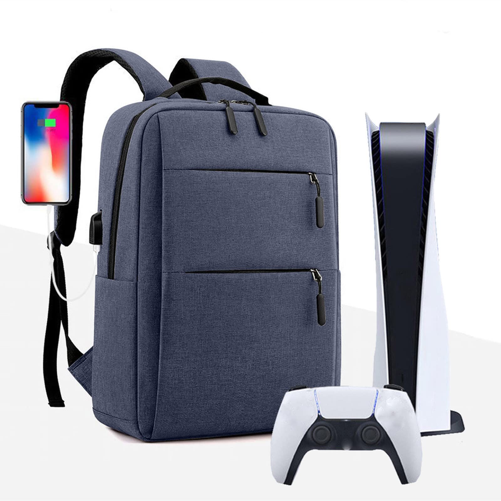 Premium PS5 Travel Storage Bag - Shockproof & Scratchproof Carrying Case for PS5 Console, Controllers, Discs/Digital Games, HDMI & Accessories | Ideal for Travel, Commuting & Gaming Storage