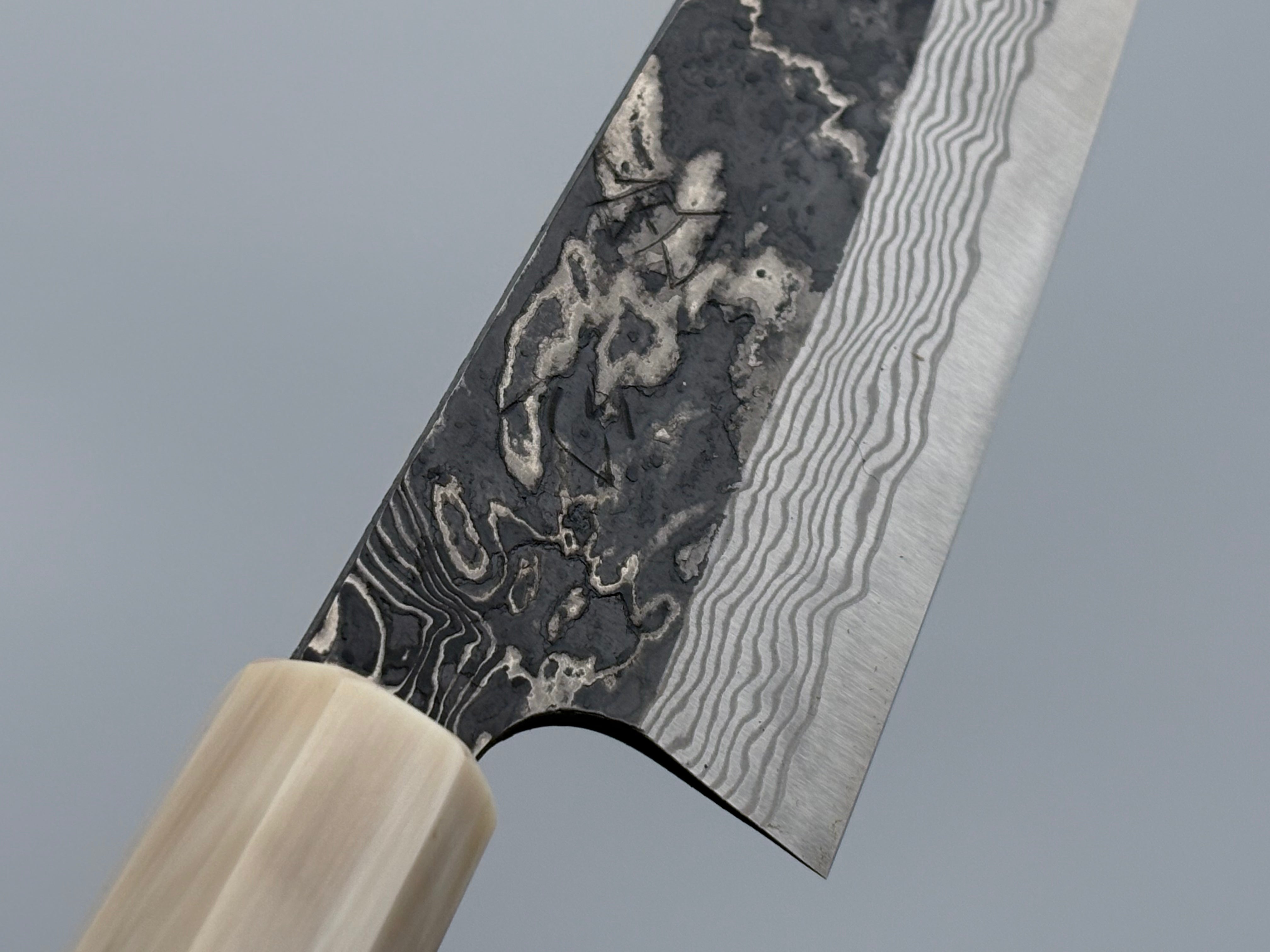 Hatsukokoro SLD Kurouchi Blast Gyuto 240mm Japanese Chef Knife - High Carbon Steel Kitchen Knife for Professional Chefs & Home Cooking, Perfect for Slicing, Dicing & Meat Cutting