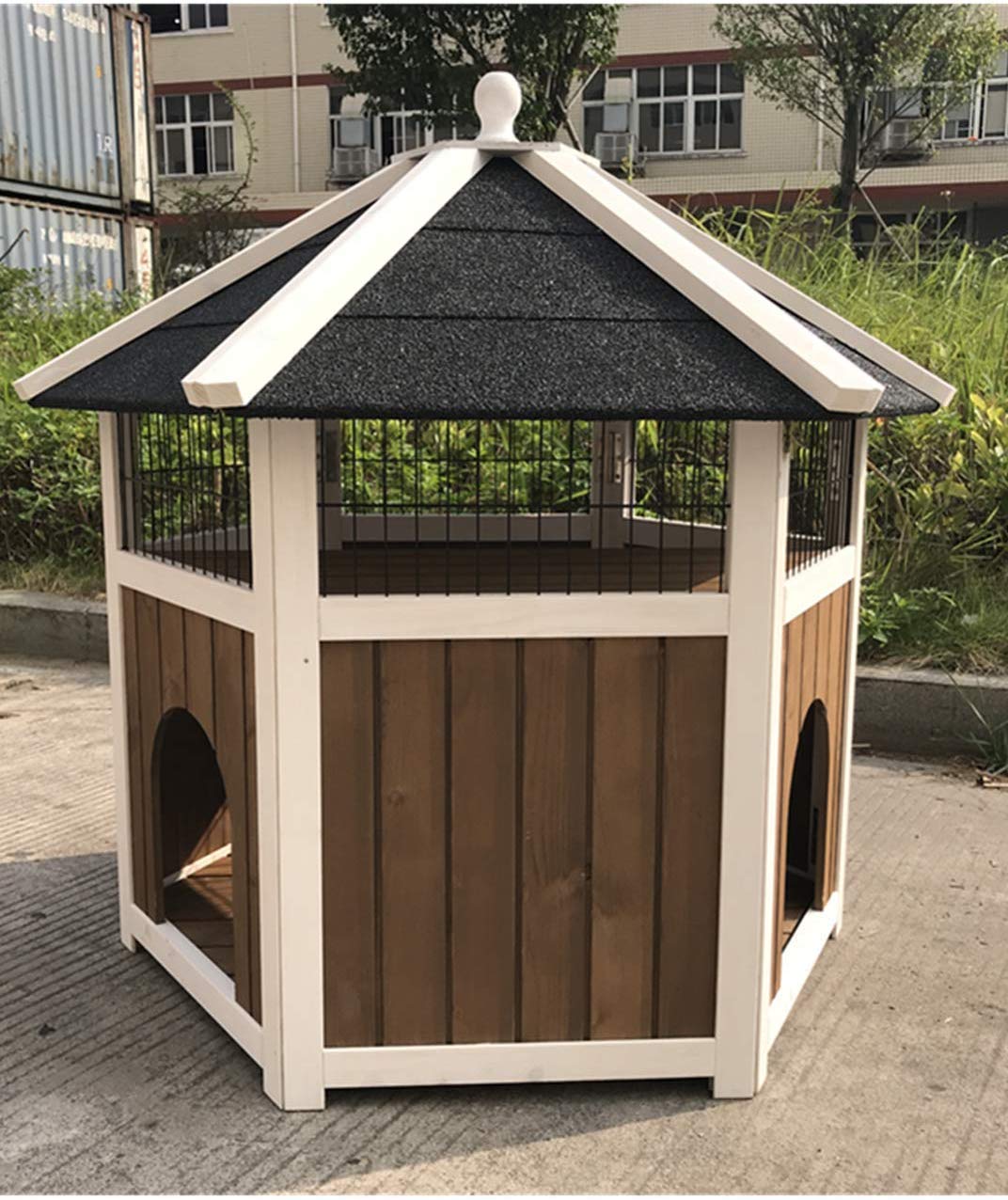 Weatherproof Outdoor Wooden Cat House - Sturdy & Cute Shelter for Play, Hide & Relax | Perfect for Backyards, Patios & Garden Use