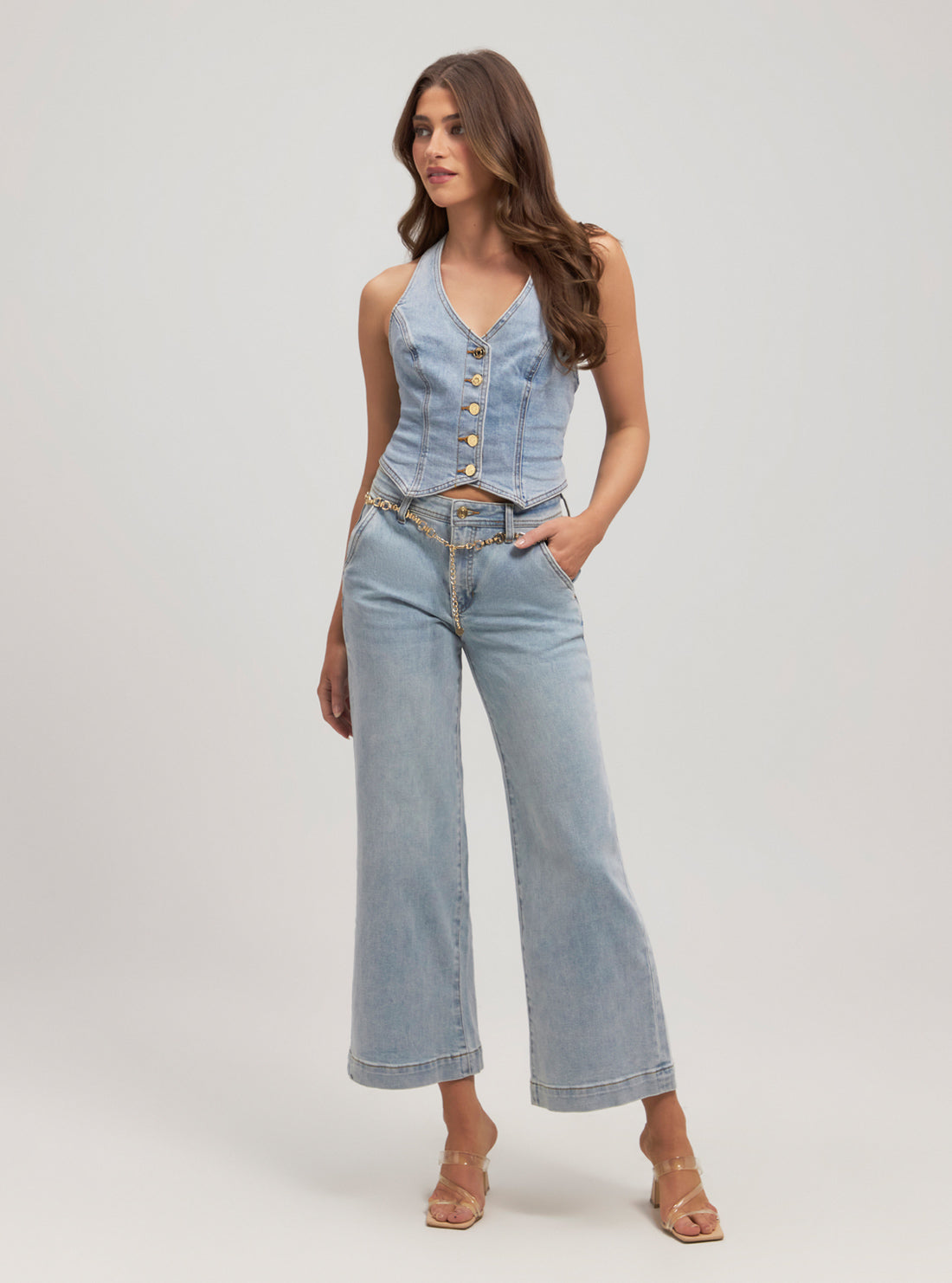 Blue Denim Piper Vest for Women - Stylish Casual Layering Piece for Fall & Winter Outfits | Perfect for Work, Travel & Outdoor Activities