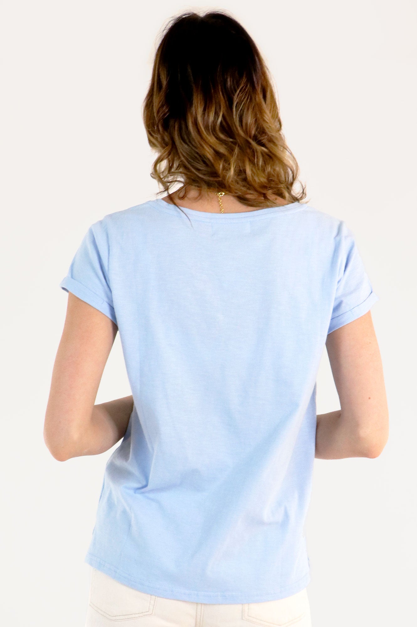 Organic Cotton V-Neck T-Shirt for Men - Soft & Comfortable Blue Tee - Perfect for Casual Wear, Gym & Everyday Outfits