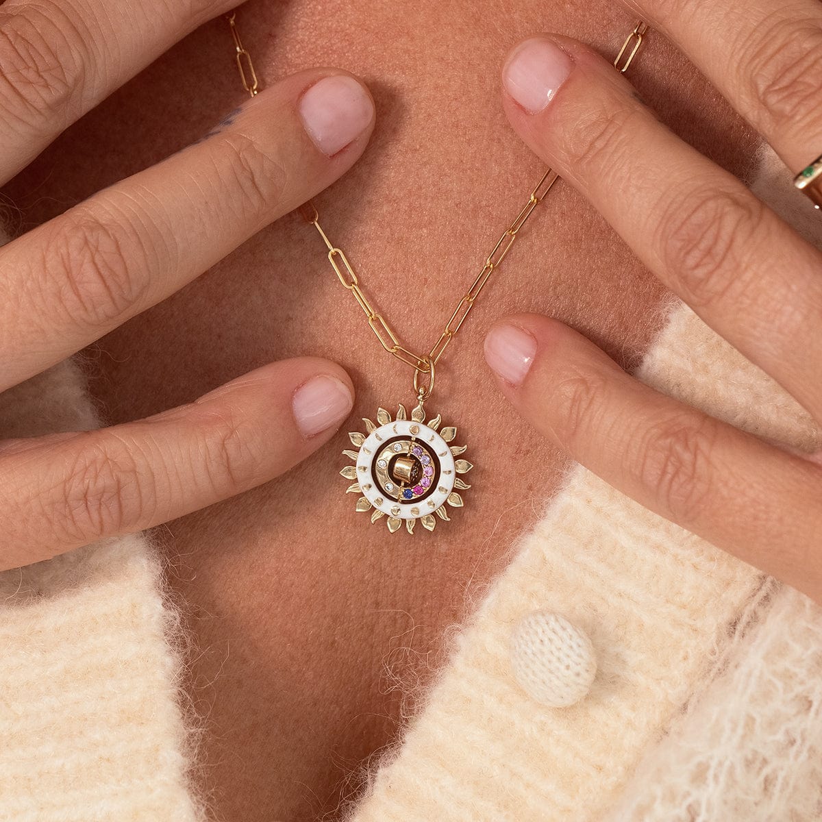 Personalized Zodiac Flip Pendant Necklace - Tell Your Story with Custom Horoscope Jewelry | Perfect for Birthday Gifts, Anniversary Presents & Everyday Wear