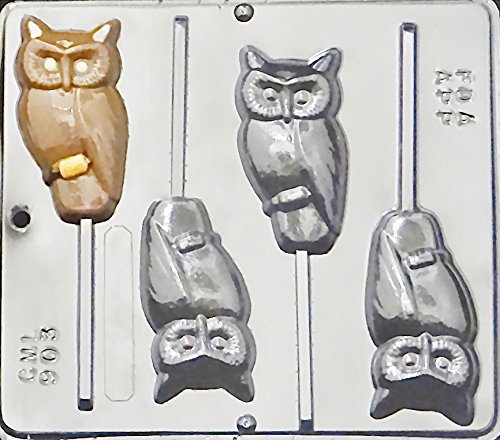 Harry Potter Owl Lollipop Candy Molds - 6 Cavity Silicone Mold for DIY Chocolate, Gummy Bears & Candies - Perfect for Birthday Parties, Halloween Treats & Christmas Gifts