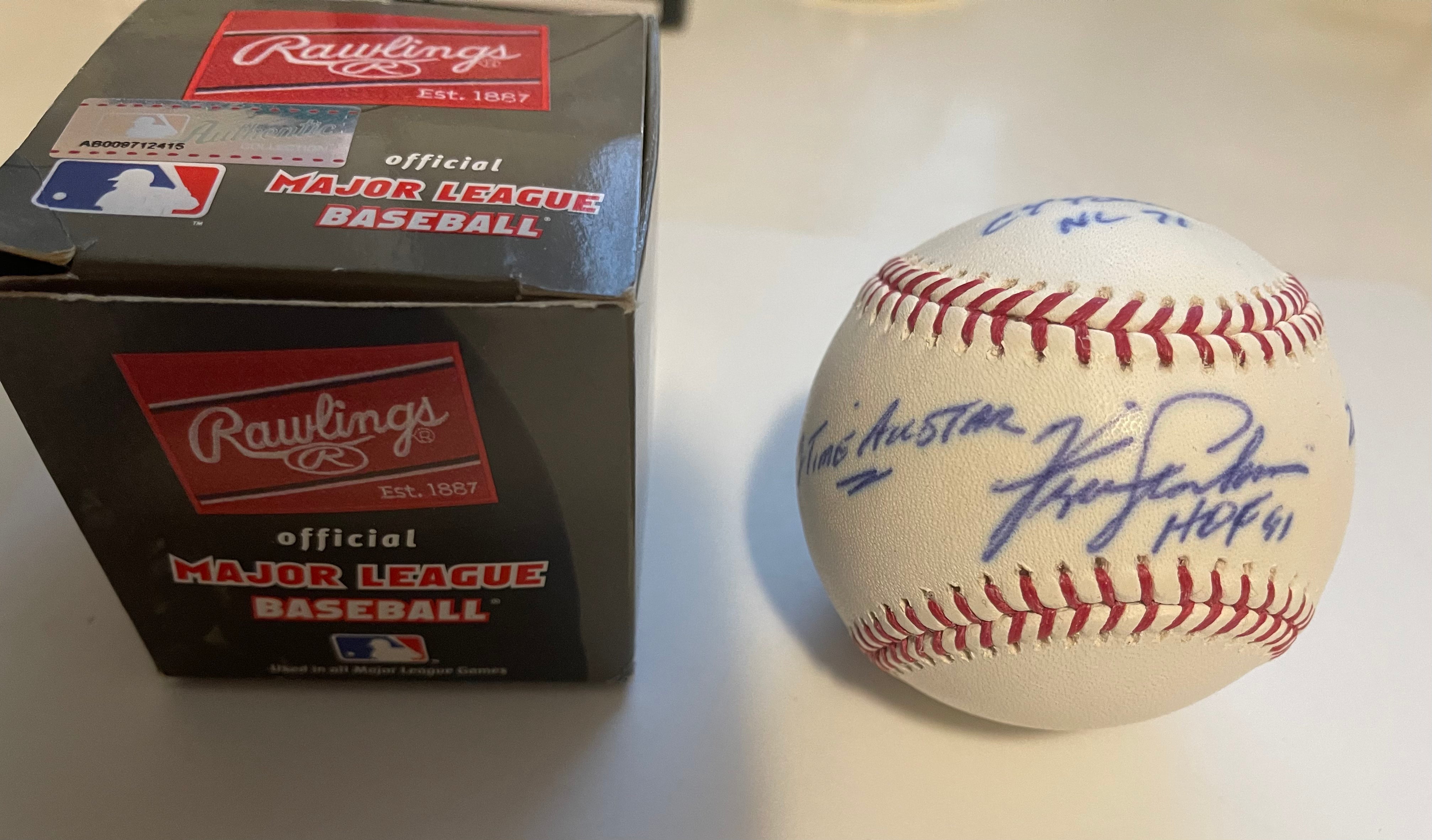 Authentic Fergie Jenkins Signed Baseball with COA - Collectible Memorabilia for Sports Fans and Gift for Baseball Enthusiasts