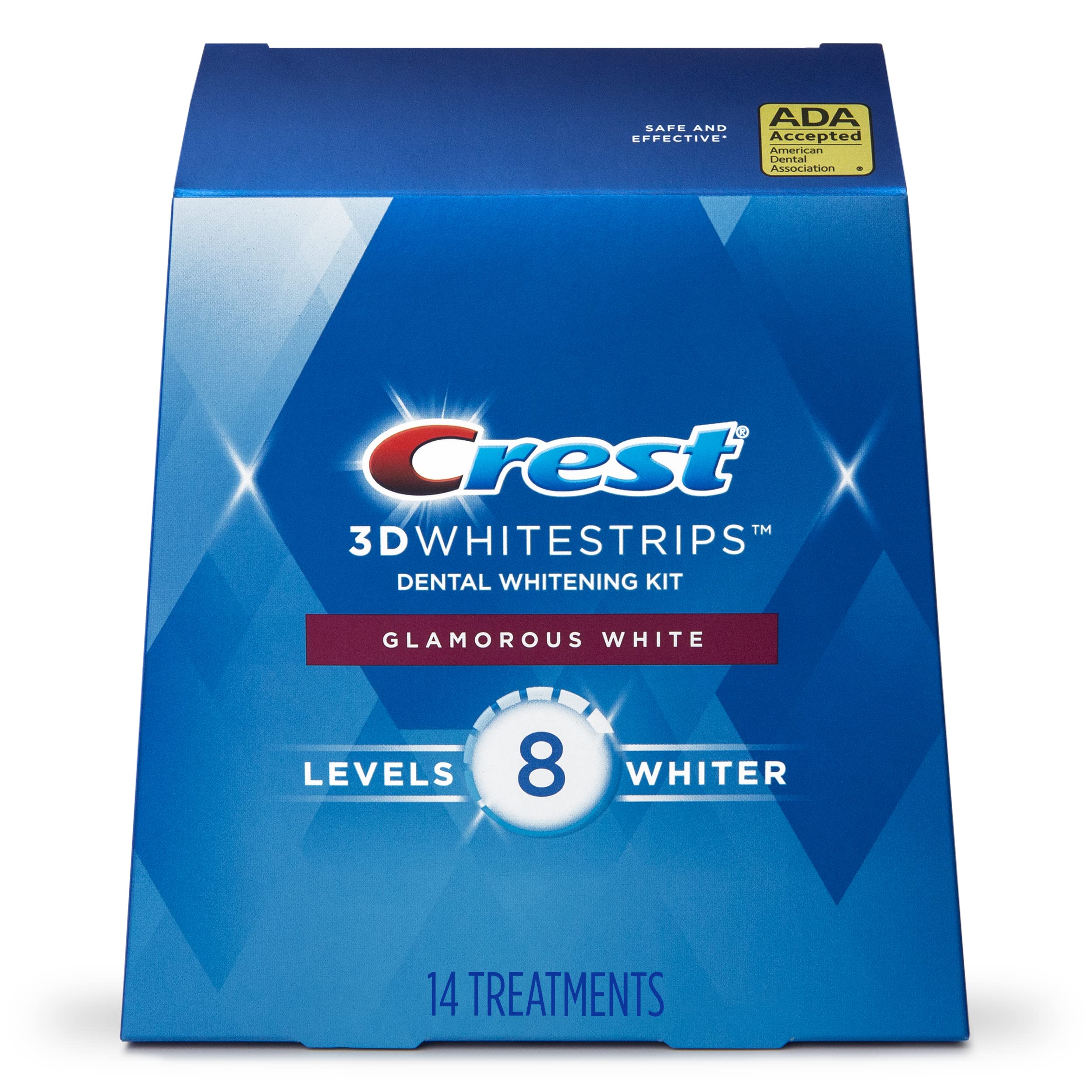 Crest 3D White Luxe Whitestrip Teeth Whitening Kit - 28 Strips (14 Treatments) for Professional-Level Whitening at Home | Brighten Smile for Special Occasions & Daily Confidence