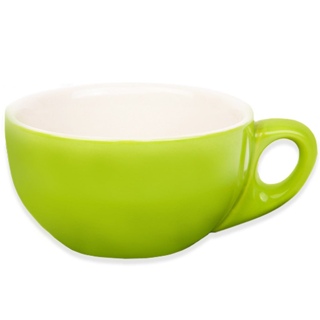 Premium 220ml Cappuccino Cups - Italian Style Porcelain Coffee Mugs Set of 6 - Perfect for Espresso, Latte & Hot Chocolate at Home, Cafes or Restaurants
