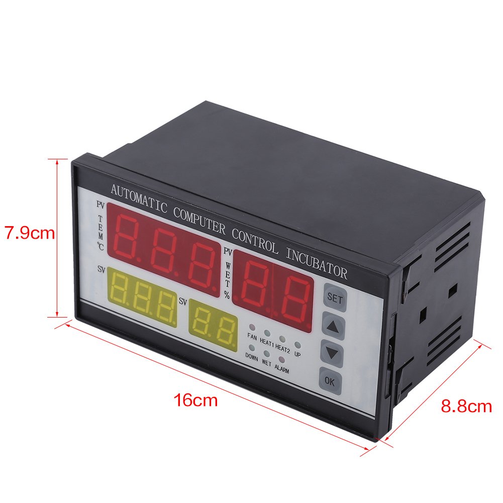 Egg Incubator Controller - Automatic Thermostat for Temperature & Humidity Control | Multi-Functional Poultry Hatchery Equipment for Chicken, Duck, Quail Eggs | Perfect for Farm, Home & Classroom Hatching Projects