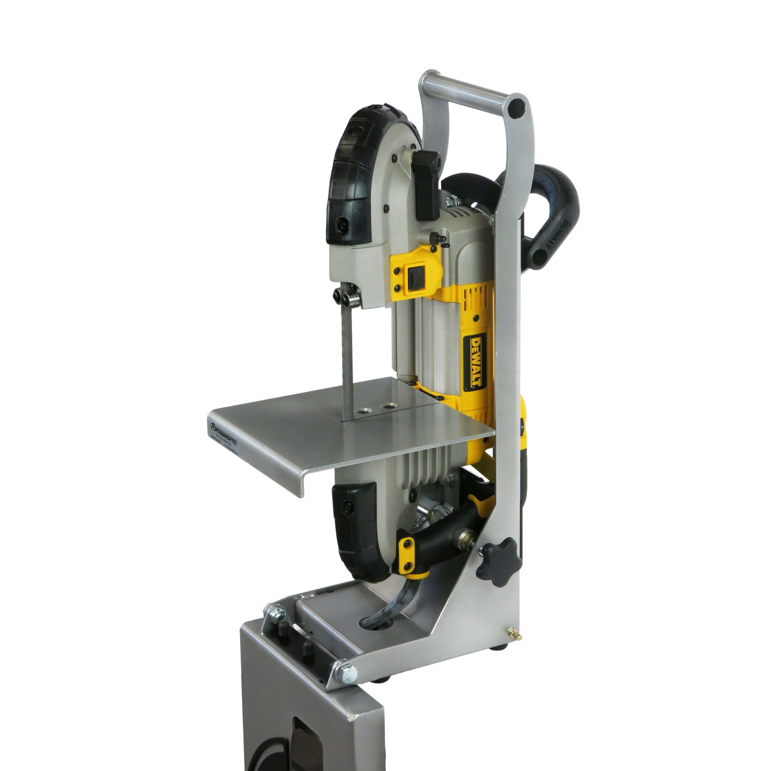 Premium Band Saw Stand for DeWalt DWM120 Portable Band Saw - Heavy Duty Metal Workbench Support with Adjustable Height for Woodworking, Metal Cutting & DIY Projects