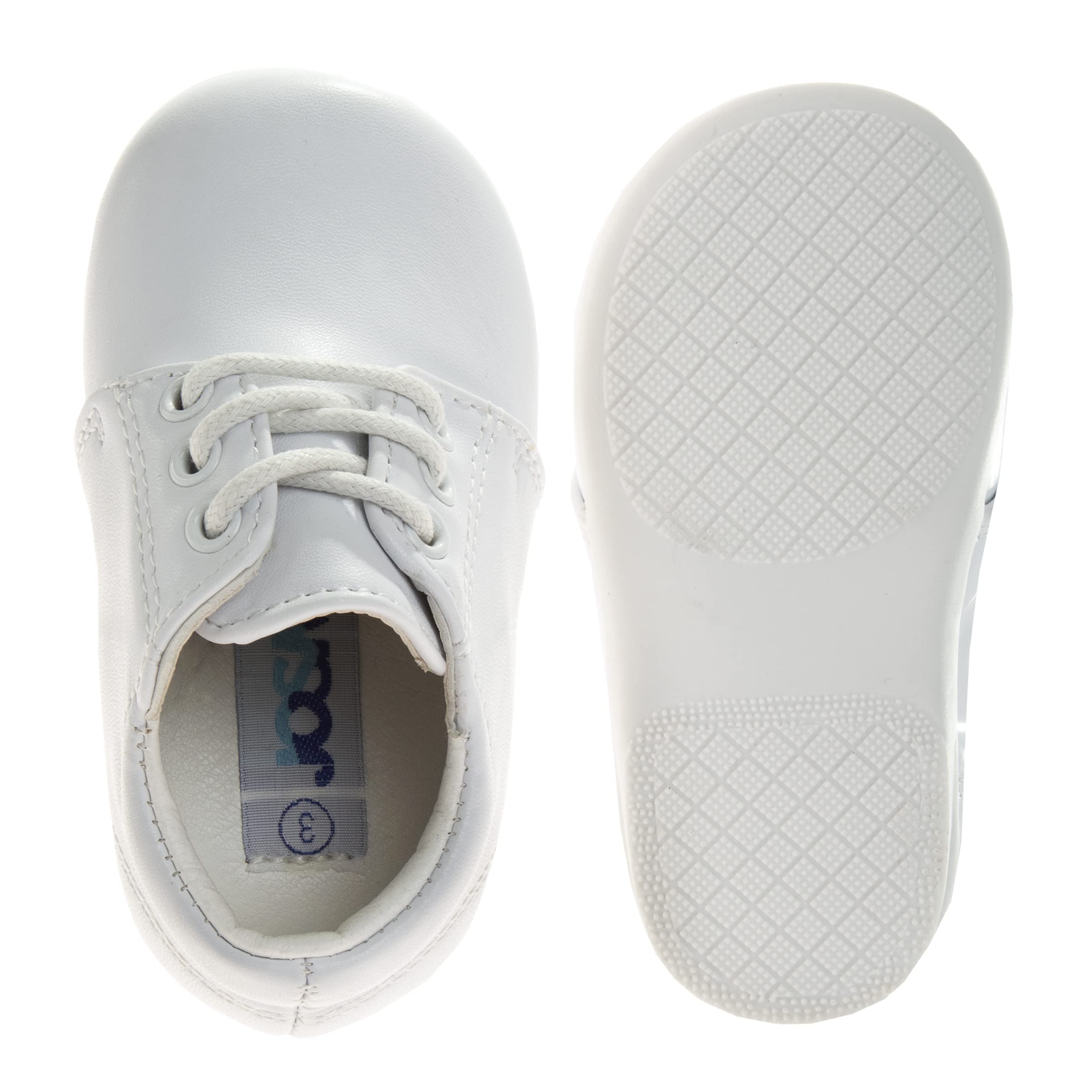 Josmo Baby Boys' Dress Shoes - Casual Leatherette Derby Walking Shoes for Infant Toddler (6-24 Months) - Perfect for Weddings, Parties & Special Occasions
