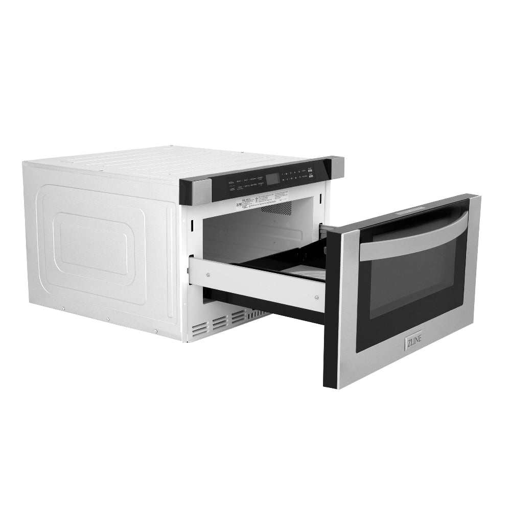 ZLINE 48-Inch Stainless Steel Dual Fuel Range with Range Hood, Microwave Drawer, Dishwasher & Beverage Fridge - Complete Kitchen Package (6KPR RARH48 MWDWV RBV) - Perfect for Modern Homes & Gourmet Cooking