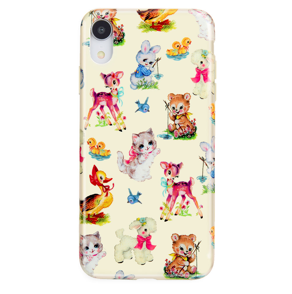 Cute Baby Animals iPhone Case - Durable Protective Cover for iPhone 12/13/14/15 Pro Max - Perfect Gift for Animal Lovers & Kids (Home, School, Travel)