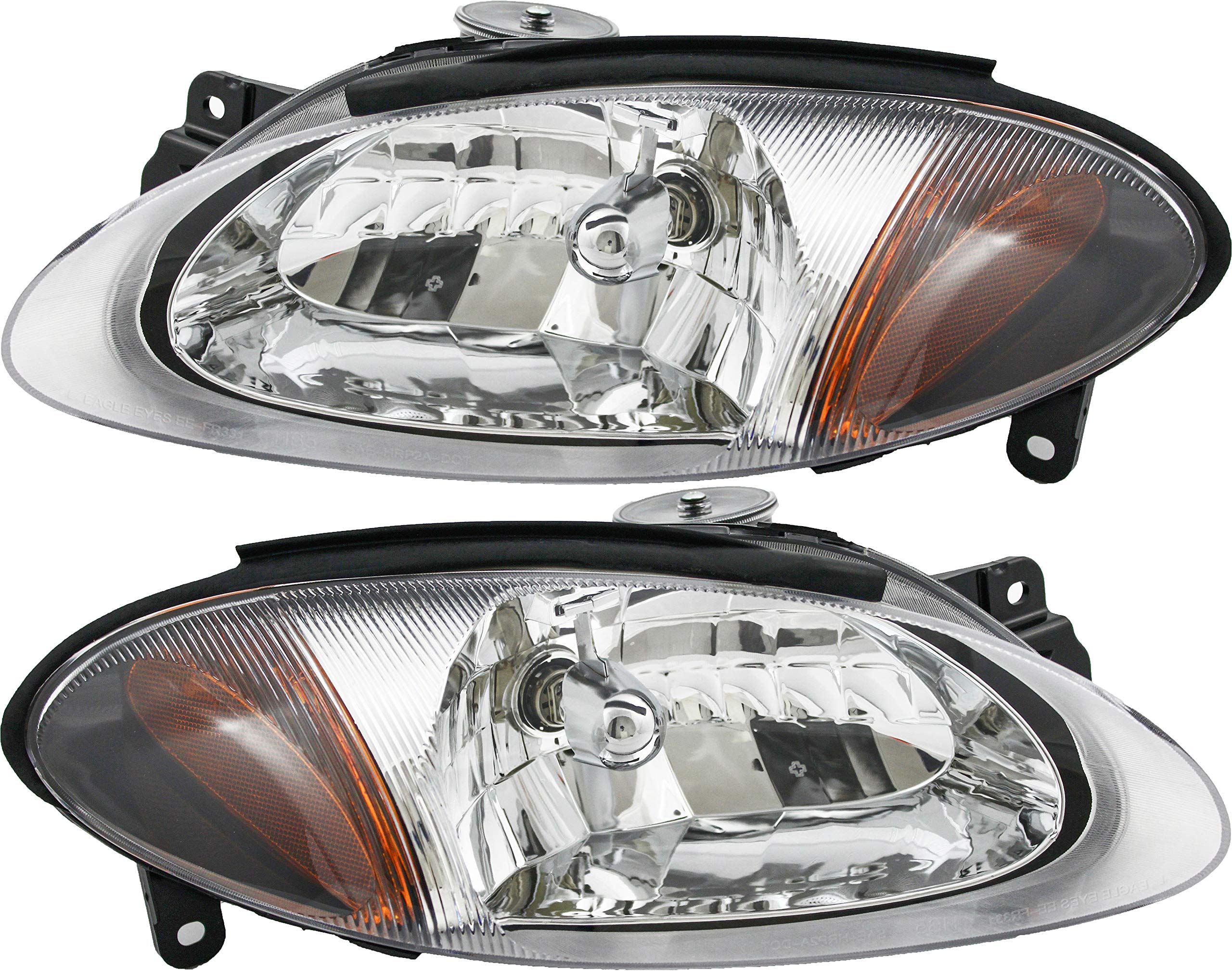 Ford Escort Headlights Replacement Set - Halogen Headlamp Assembly for Driver & Passenger Side (1997-2003 Models) - Perfect for Night Driving & Auto Restoration Projects