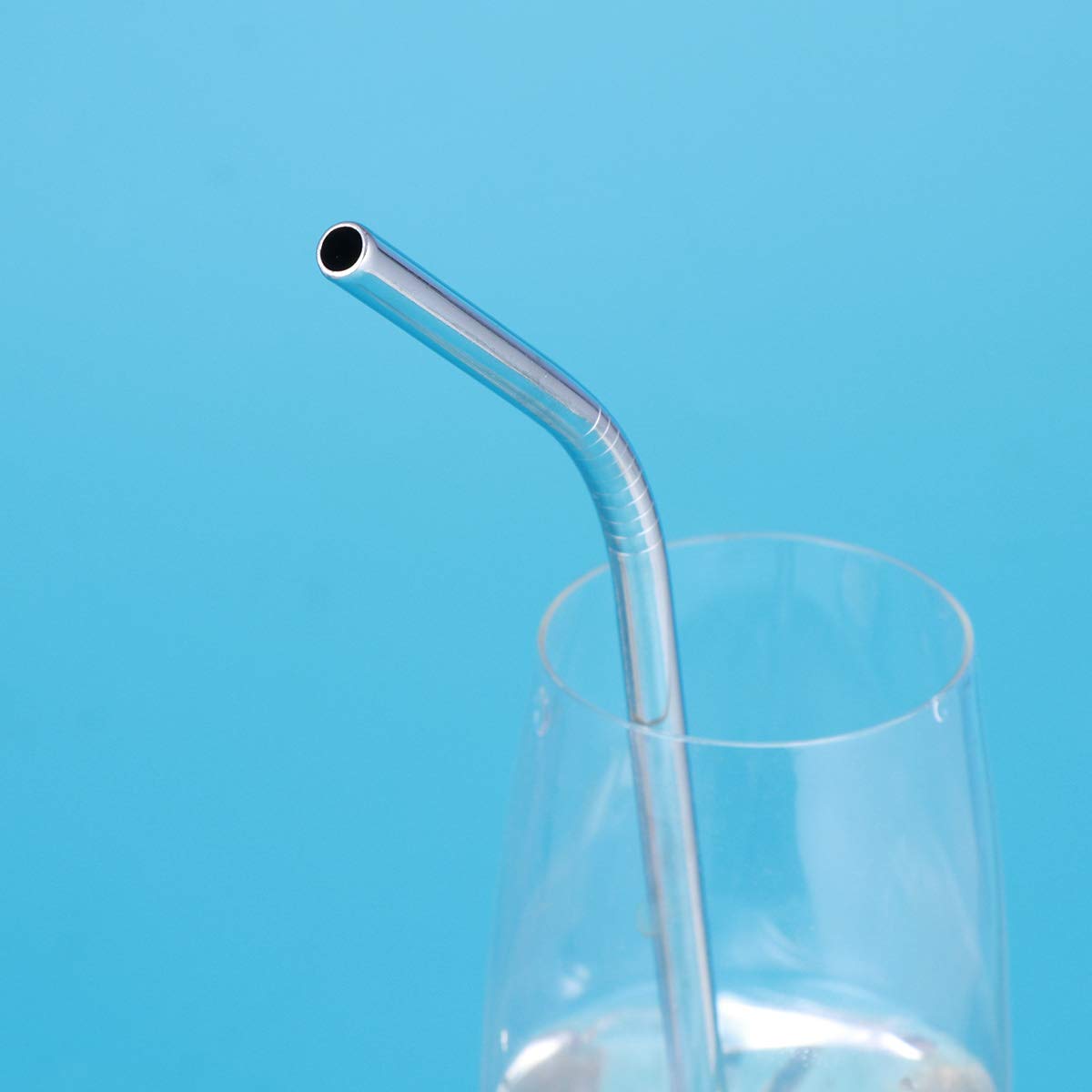 Eco-Friendly Reusable Stainless Steel Drinking Straws - 1 Pack Straight Metal Straws for Smoothies, Iced Coffee & Cocktails | BPA-Free, Dishwasher Safe & Durable