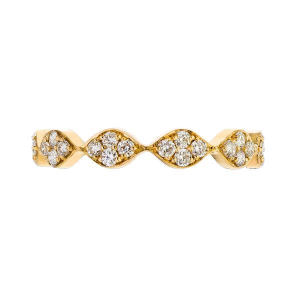 Darcy Diamond Band Ring for Women - 14K Yellow Gold Wedding Band, Anniversary Gift, Stackable Ring for Everyday Wear & Special Occasions
