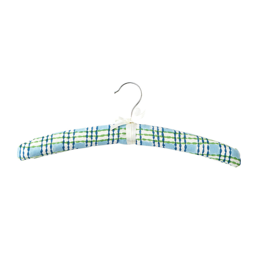 Premium Padded Coat Hangers - Non-Slip Velvet Clothes Hangers for Delicate Garments (Set of 10) - Perfect for Closet Organization, Wardrobe Storage & Travel Packing - Grass/Sky Color Options