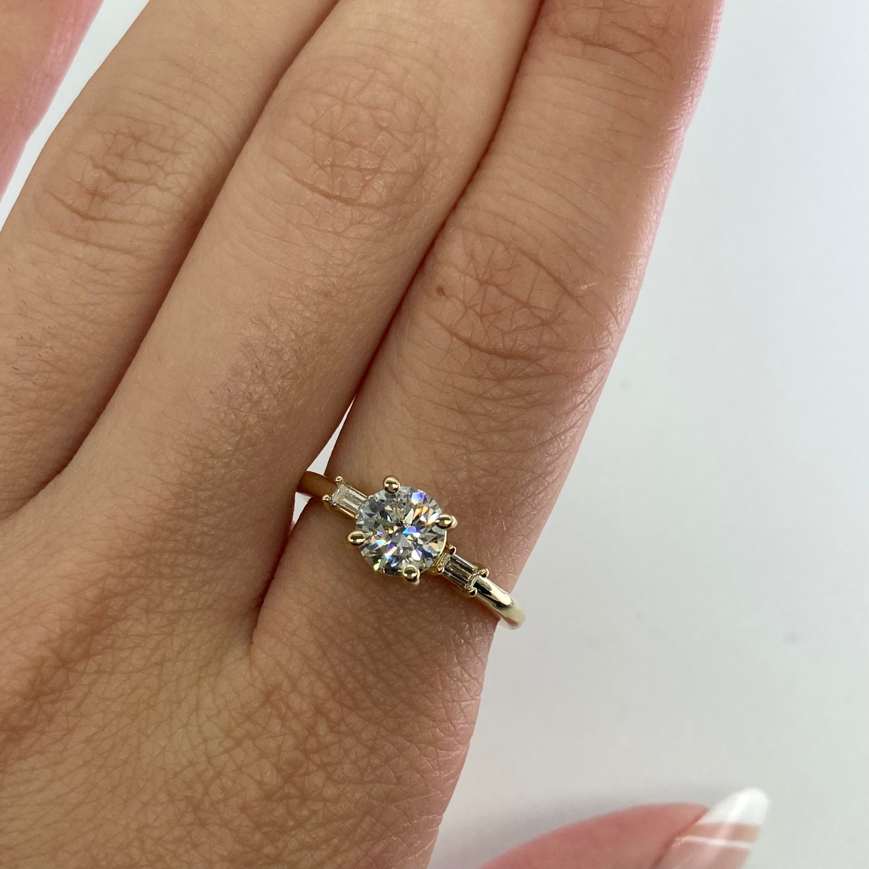 GIA Certified 1.02ctw SI1 G Diamond Engagement Ring with Accent Stones - Size 7 | Perfect for Proposals, Anniversaries & Special Occasions