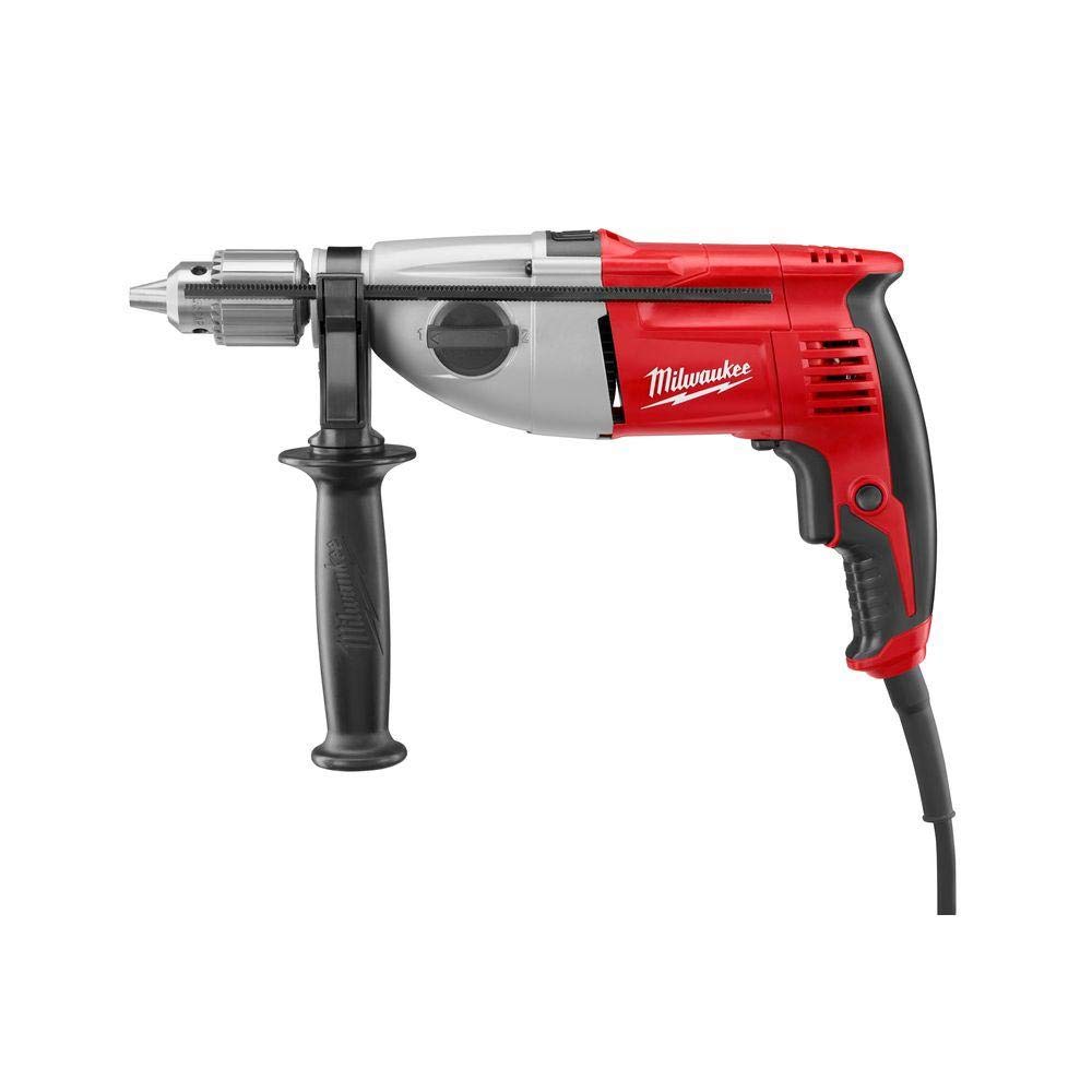 Milwaukee 5378-21 7.5 Amp 1/2-Inch Hammer Drill with Pistol Grip - Powerful Corded Drill for Wood, Metal & Concrete Drilling - Perfect for Construction, Renovation & DIY Projects
