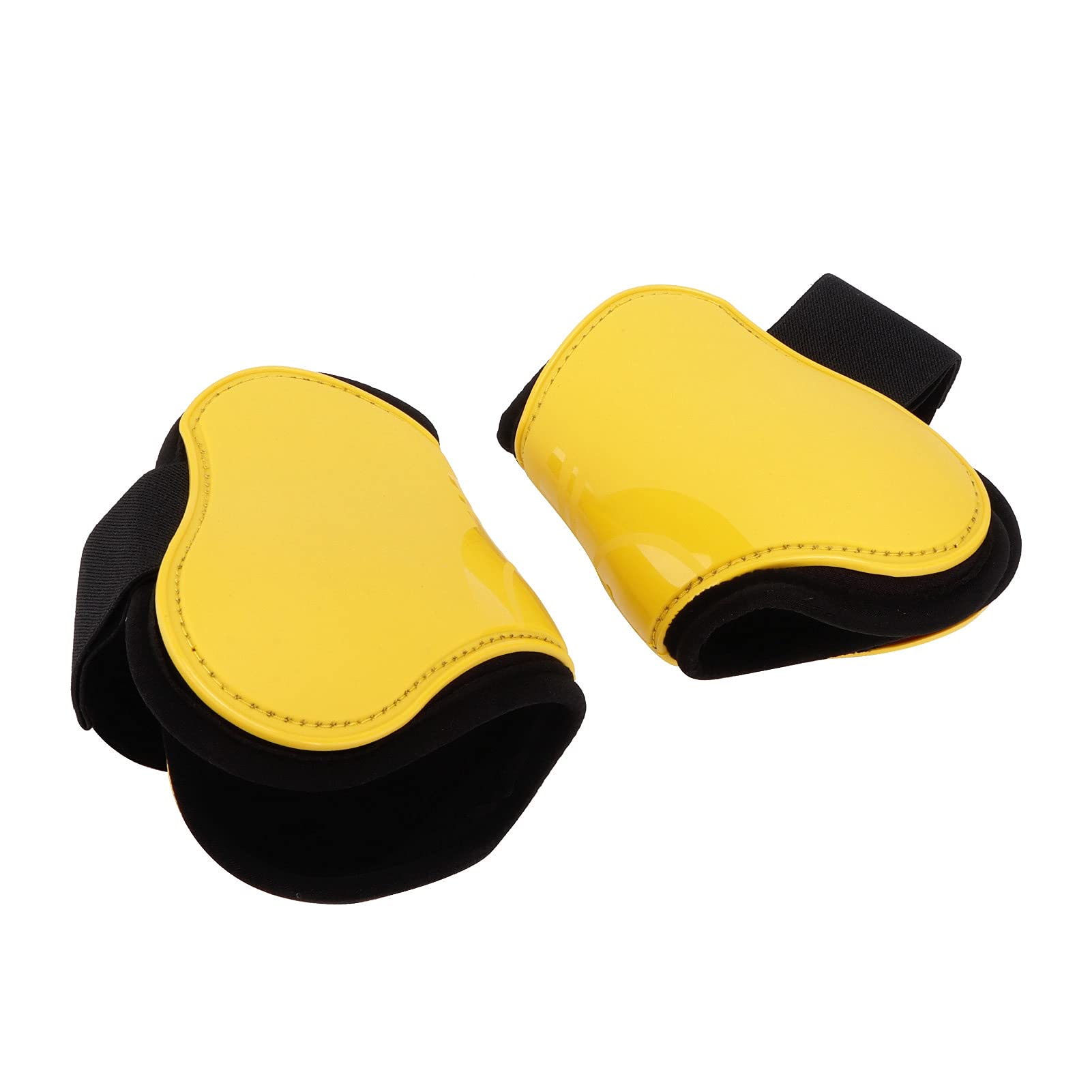 **Horse Leg Protection Boots - Yellow Medium Hind Leg Boots for Exercise, Training & Jumping | Durable Horse Tendon & Hoof Guards for Riding & Stable Use**