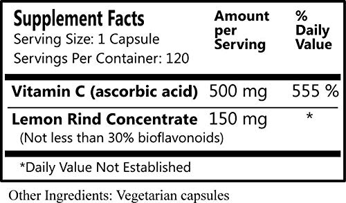 Daily Manufacturing Lemon C (Vitamin C & Lemon Bioflavonoid Complex) - Immune Support Supplement for Adults - Boost Energy & Antioxidant Defense - Perfect for Cold Season & Daily Wellness