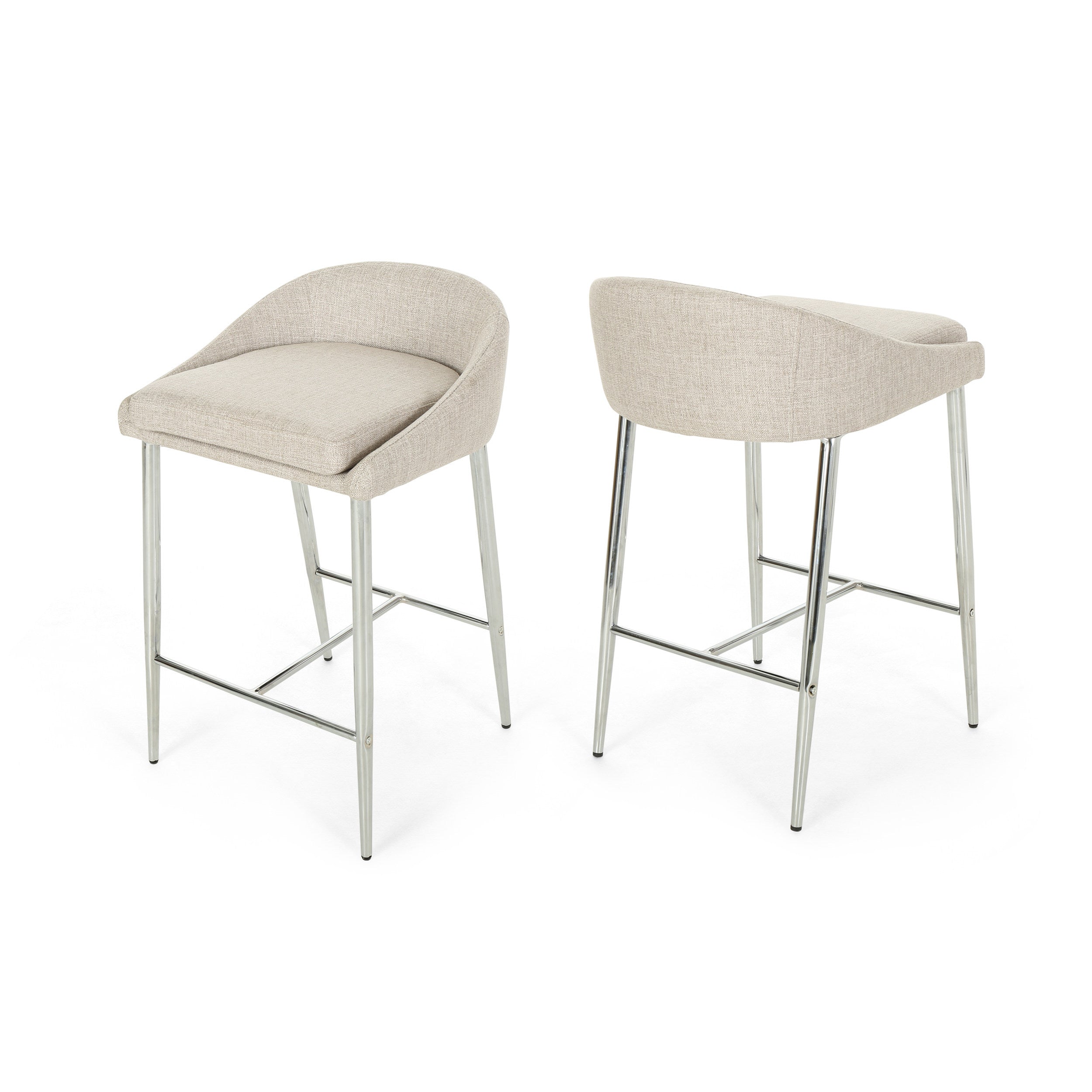 2-Pack Modern Counter Stools for Kitchen Island Bar - Adjustable Height, Comfortable Seating for Dining & Entertaining