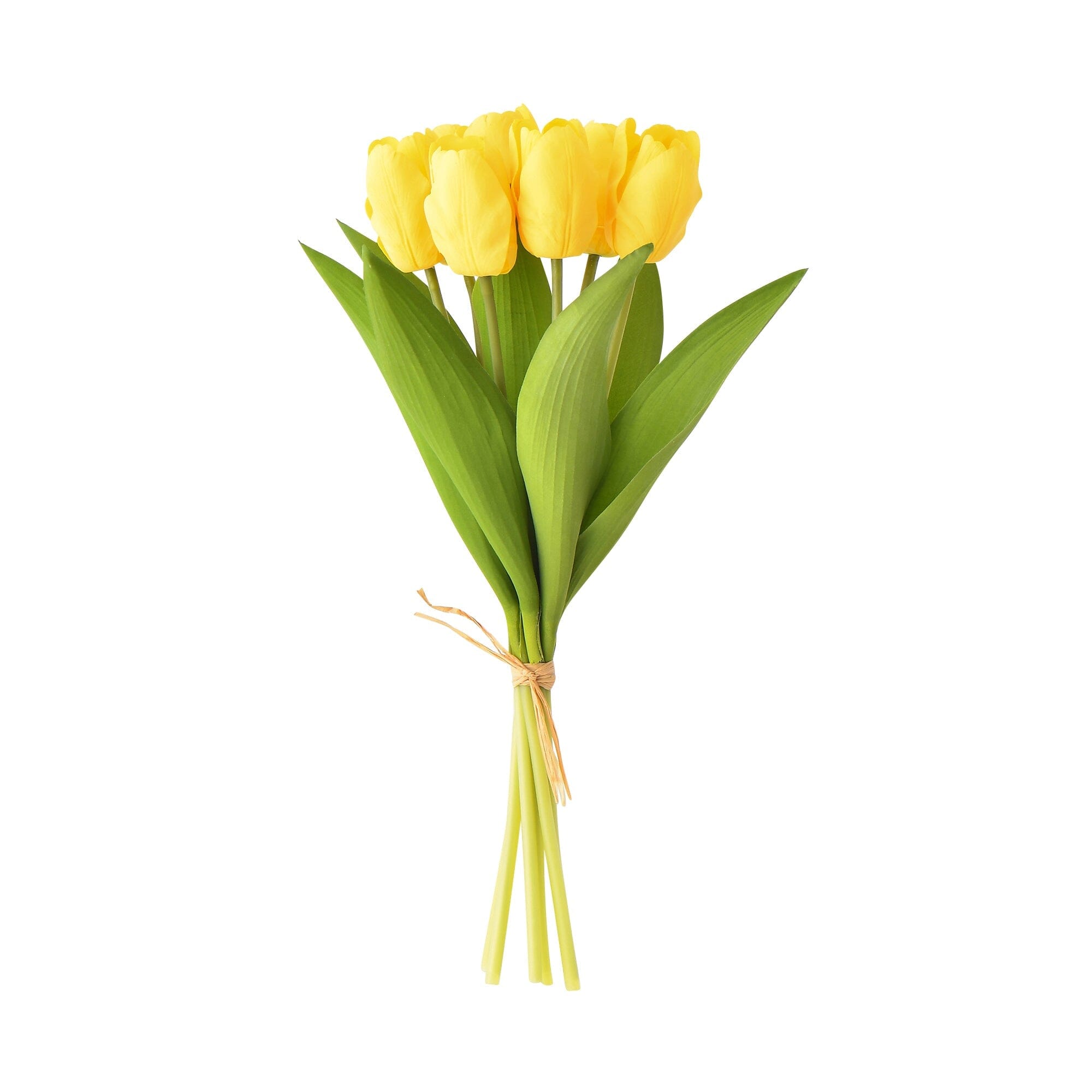 Artificial Tulip Bouquet - Real Touch Yellow Flowers for Home Decor, Wedding Centerpieces & Party Arrangements