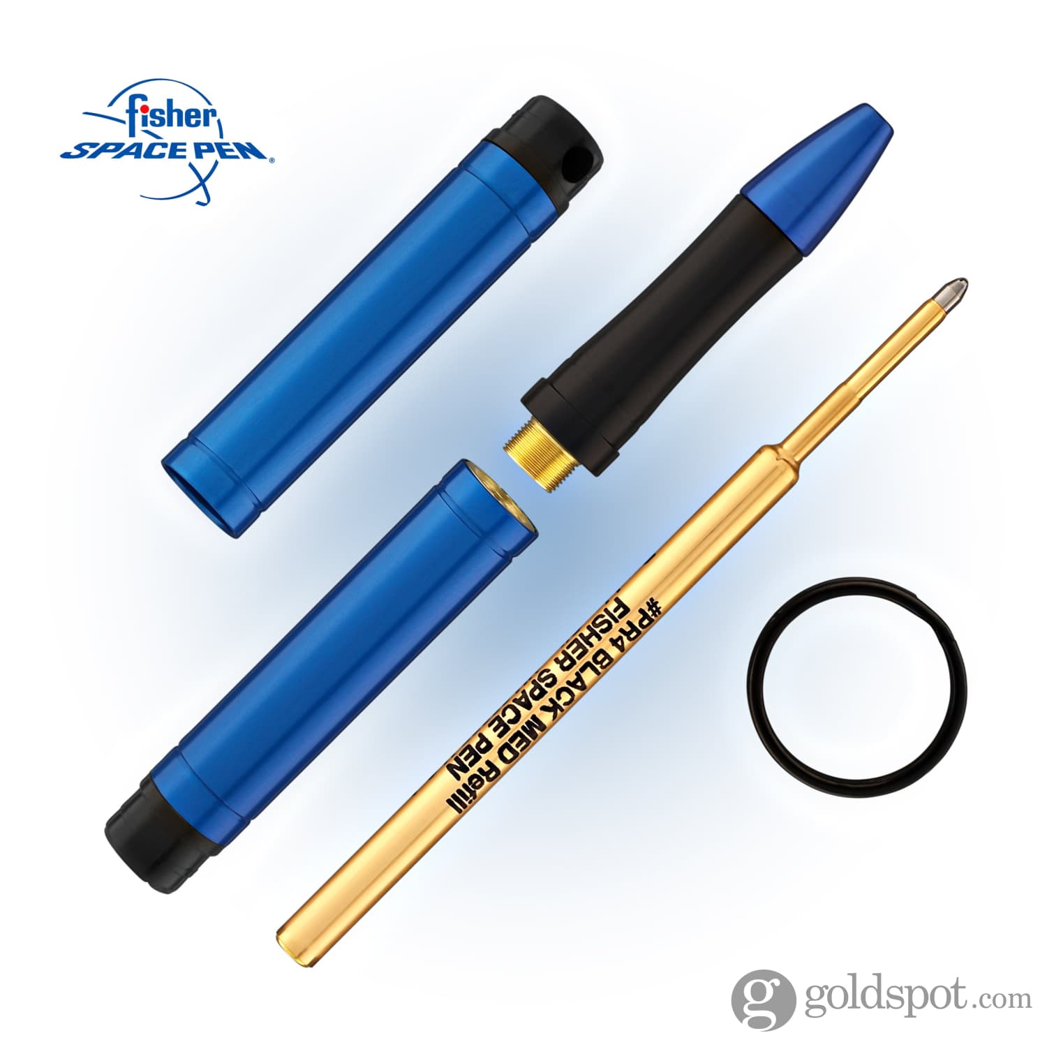 Fisher Space Pen Backpacker Ballpoint Pen - Blue Anodized Aluminum, Keychain Attachment - Perfect for Outdoor Adventures, Hiking, Camping & Everyday Carry (EDC)