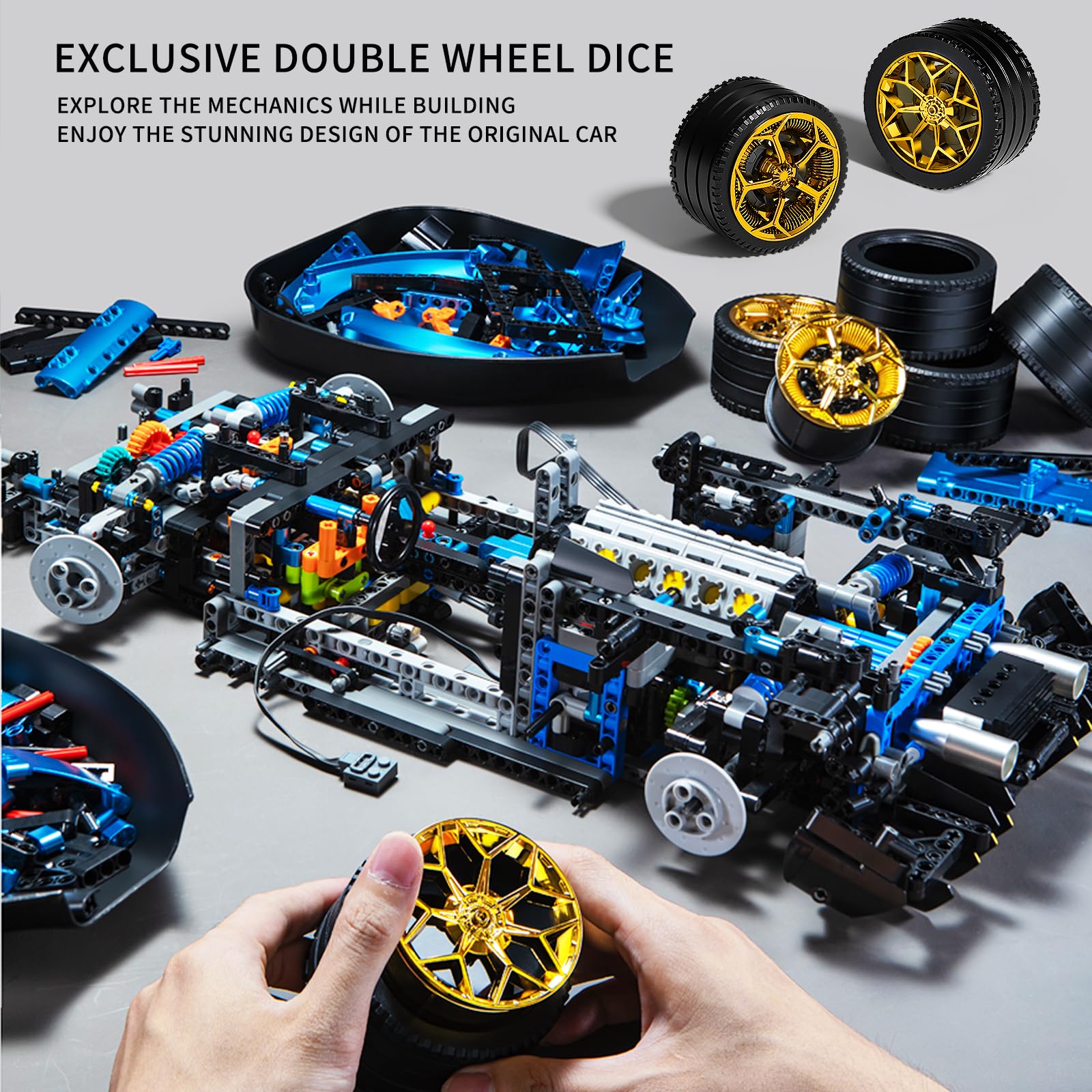 ZYLEGEN 1:8 Scale Lamborghini Race Car Building Set - 3,811Pcs Hypercar Model Engineering Toy for Adults & Teens, Collectible Sports Car Building Blocks Kit for Motorsport Fans - Perfect for Display, Gifts & STEM Learning