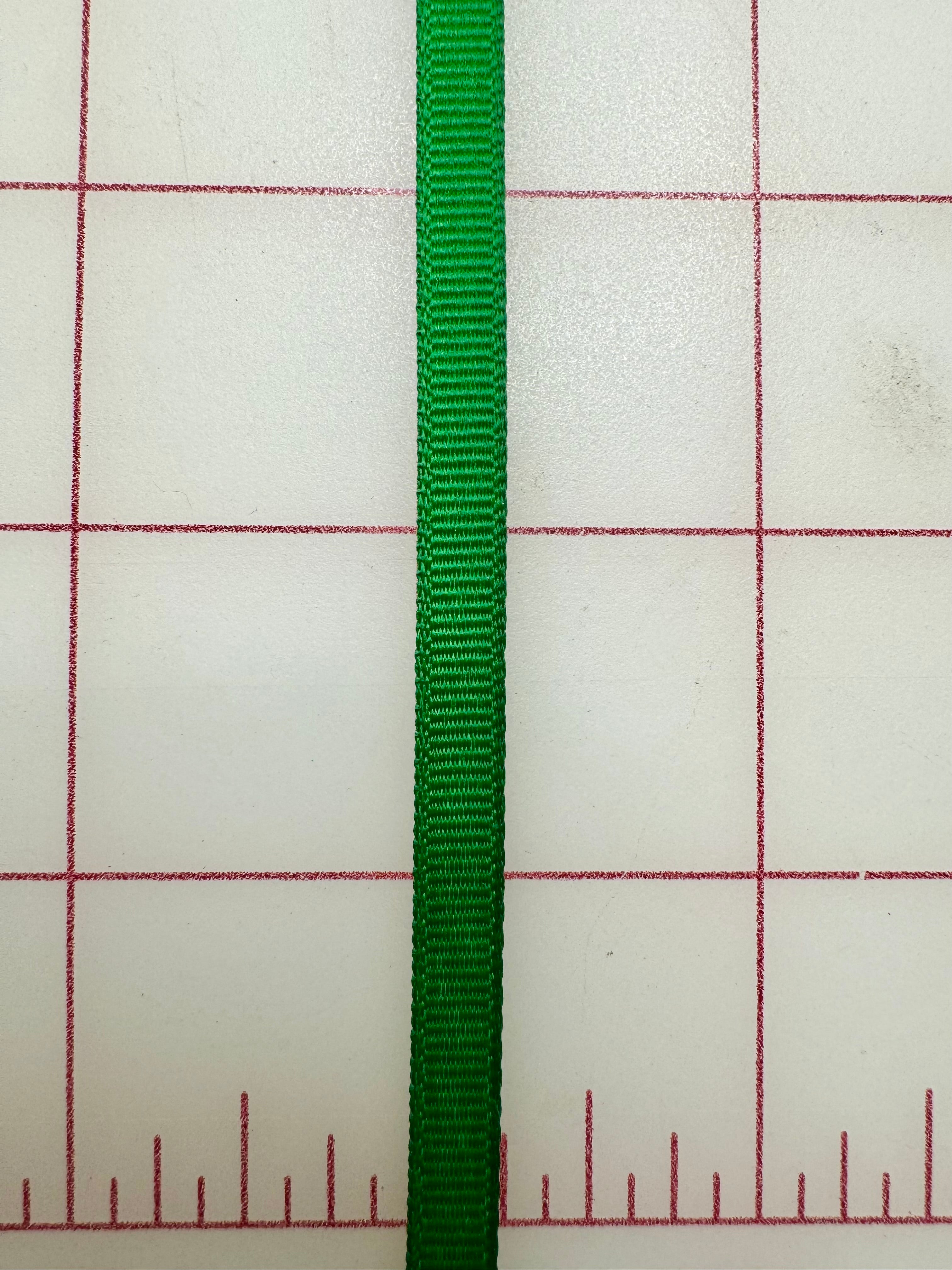 1/4 Inch Grosgrain Ribbon - Kelly Green - Perfect for Gift Wrapping, DIY Crafts, Hair Bows, and Scrapbooking