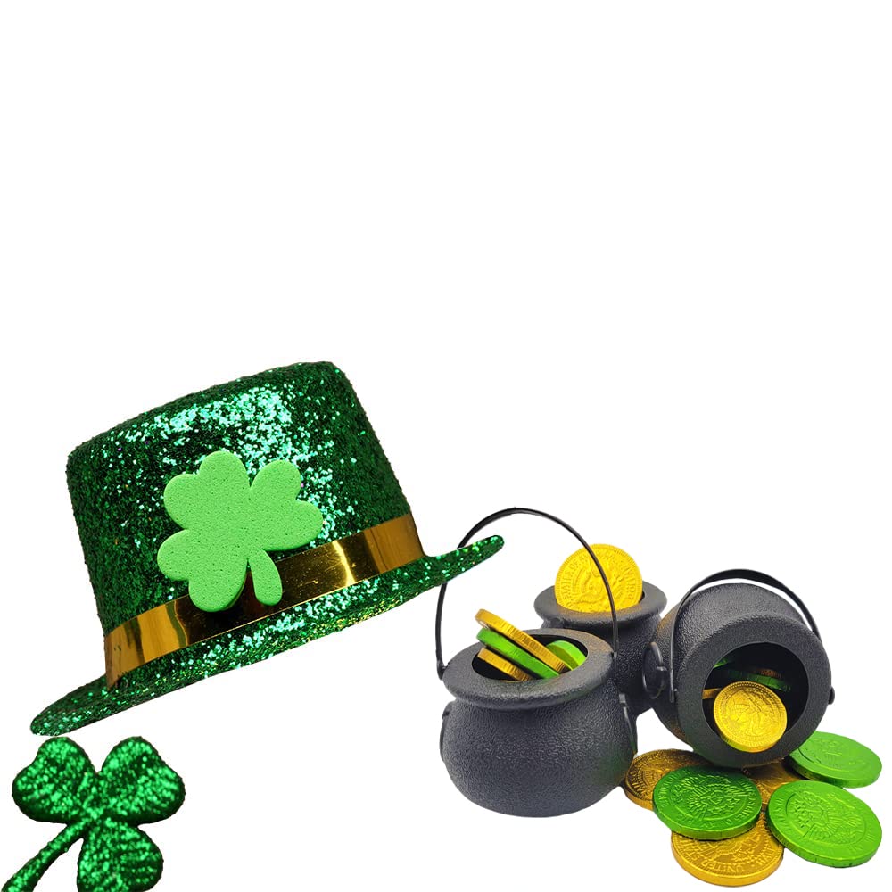 Black Candy Cauldron Kettles - 6-Pack Mini Witch Cauldrons for Halloween Party Decor, St. Patrick's Day Favors & Candy Buckets - Perfect for Trick-or-Treat, Themed Parties & Home Decor (3 Inches)