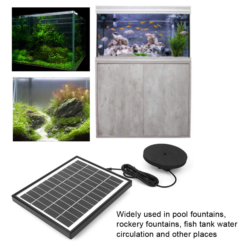 12V 5W Solar Powered Pond Fountain with Water Oxygen Pump - Eco-Friendly Solar Water Pump for Fish Tanks, Garden Ponds & Outdoor Decor