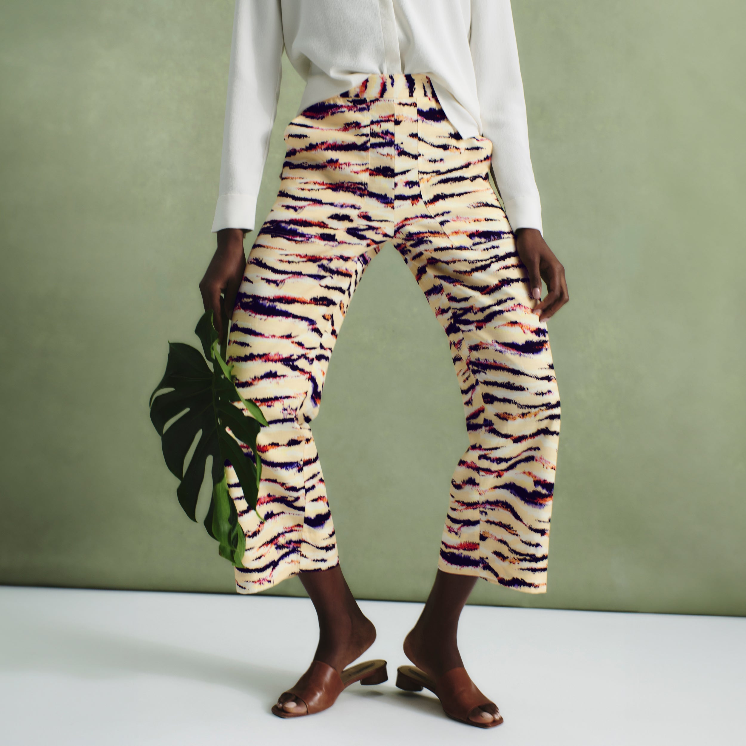 Madelyn Pants - Airy Cotton Savannah Print Women's Casual Pants for Summer | Perfect for Beach, Vacation & Everyday Wear