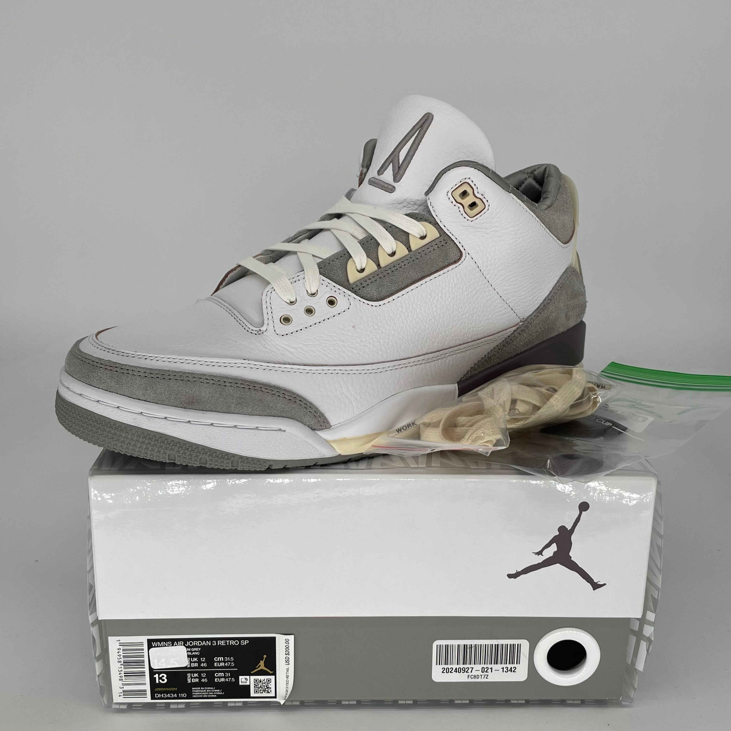 AIR JORDAN 3 Retro A Ma Maniere Men's Basketball Shoes Size 13/14.5W - DH3434-110 | Sneakers for Streetwear & Casual Outfits