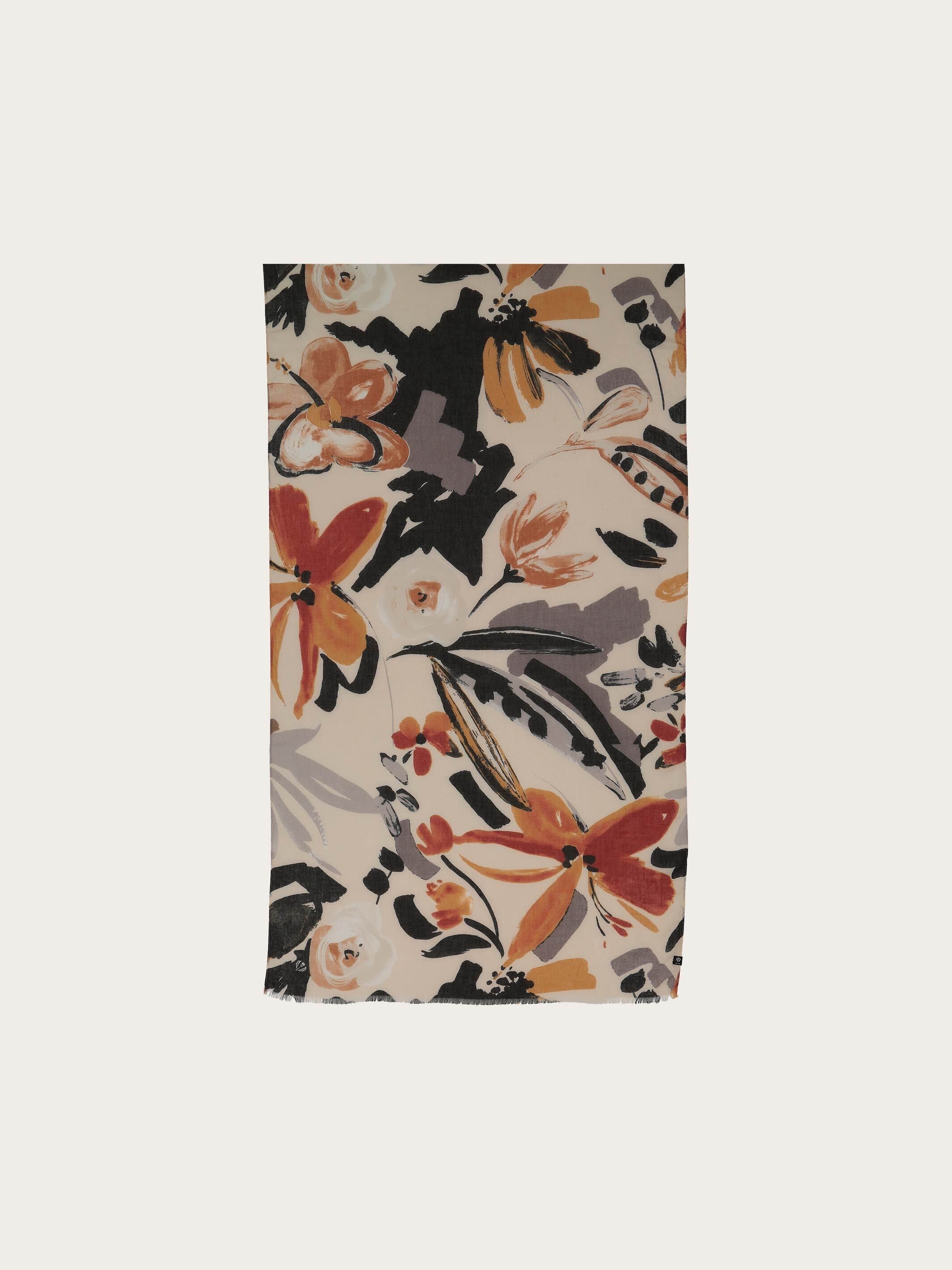 Sustainable Wildflower Print Recycled Scarf - Eco-Friendly Fashion Accessory for Women, Perfect for Spring Outfits, Outdoor Adventures & Boho Chic Style